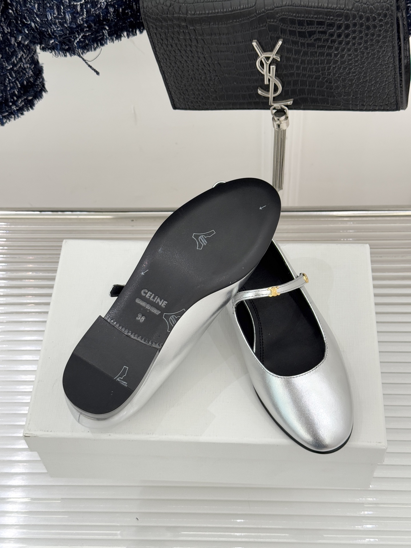 Celine/赛琳26WF新品凯旋门小logo一字带玛丽珍鞋Ce家2026春夏系列重塑法式经典这双玛丽珍