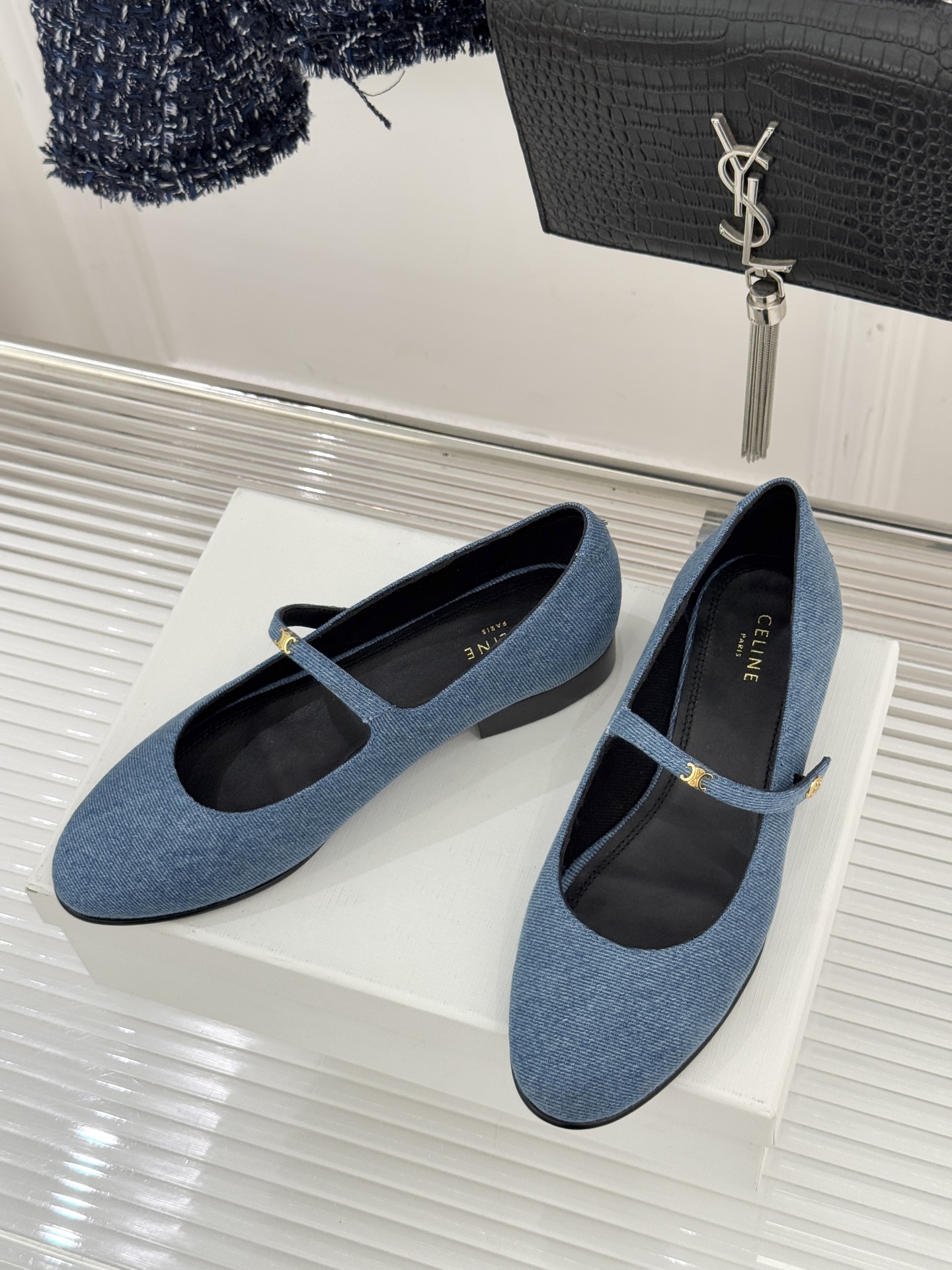 Celine/赛琳26WF新品凯旋门小logo一字带玛丽珍鞋Ce家2026春夏系列重塑法式经典这双玛丽珍