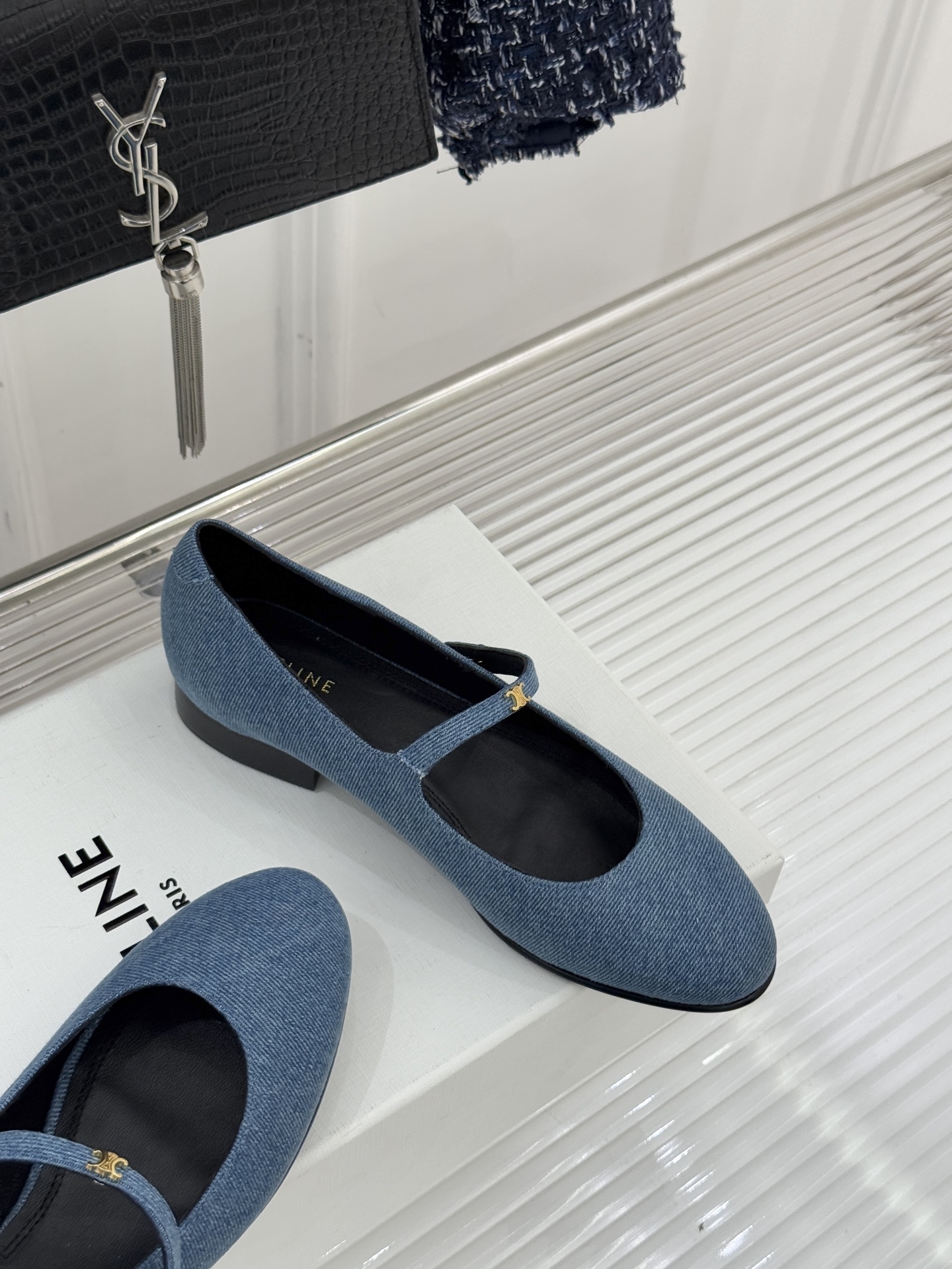 Celine/赛琳26WF新品凯旋门小logo一字带玛丽珍鞋Ce家2026春夏系列重塑法式经典这双玛丽珍