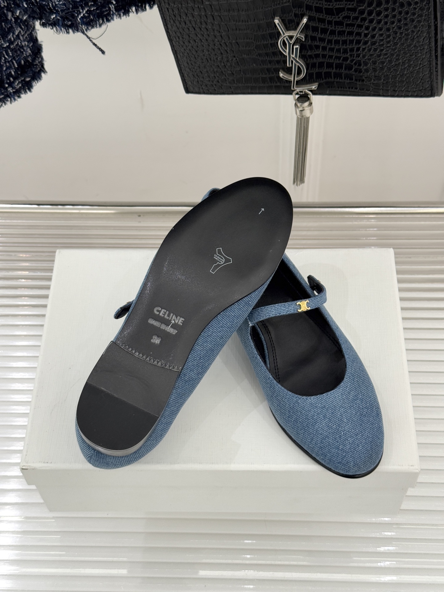 Celine/赛琳26WF新品凯旋门小logo一字带玛丽珍鞋Ce家2026春夏系列重塑法式经典这双玛丽珍