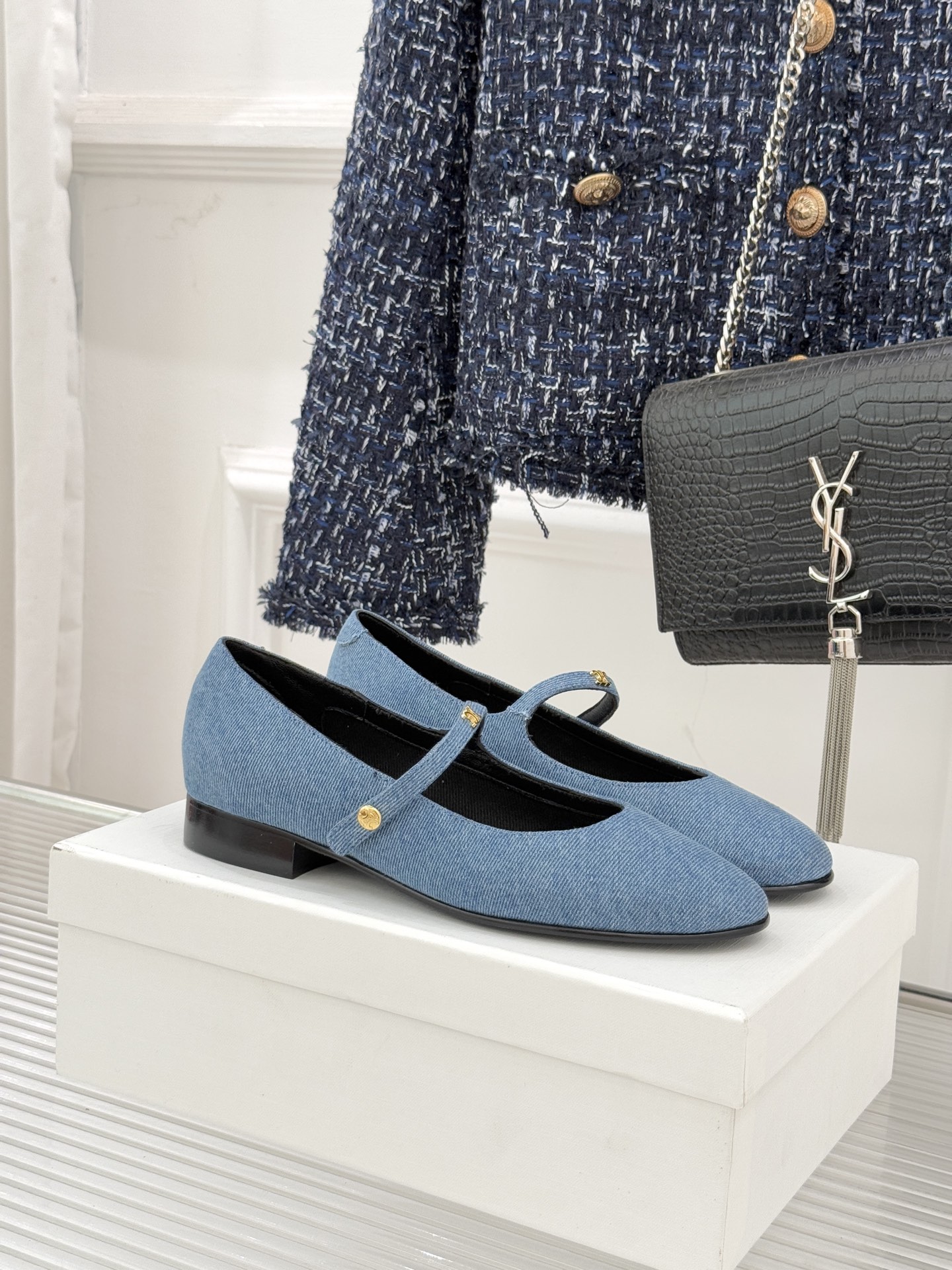 Celine/赛琳26WF新品凯旋门小logo一字带玛丽珍鞋Ce家2026春夏系列重塑法式经典这双玛丽珍