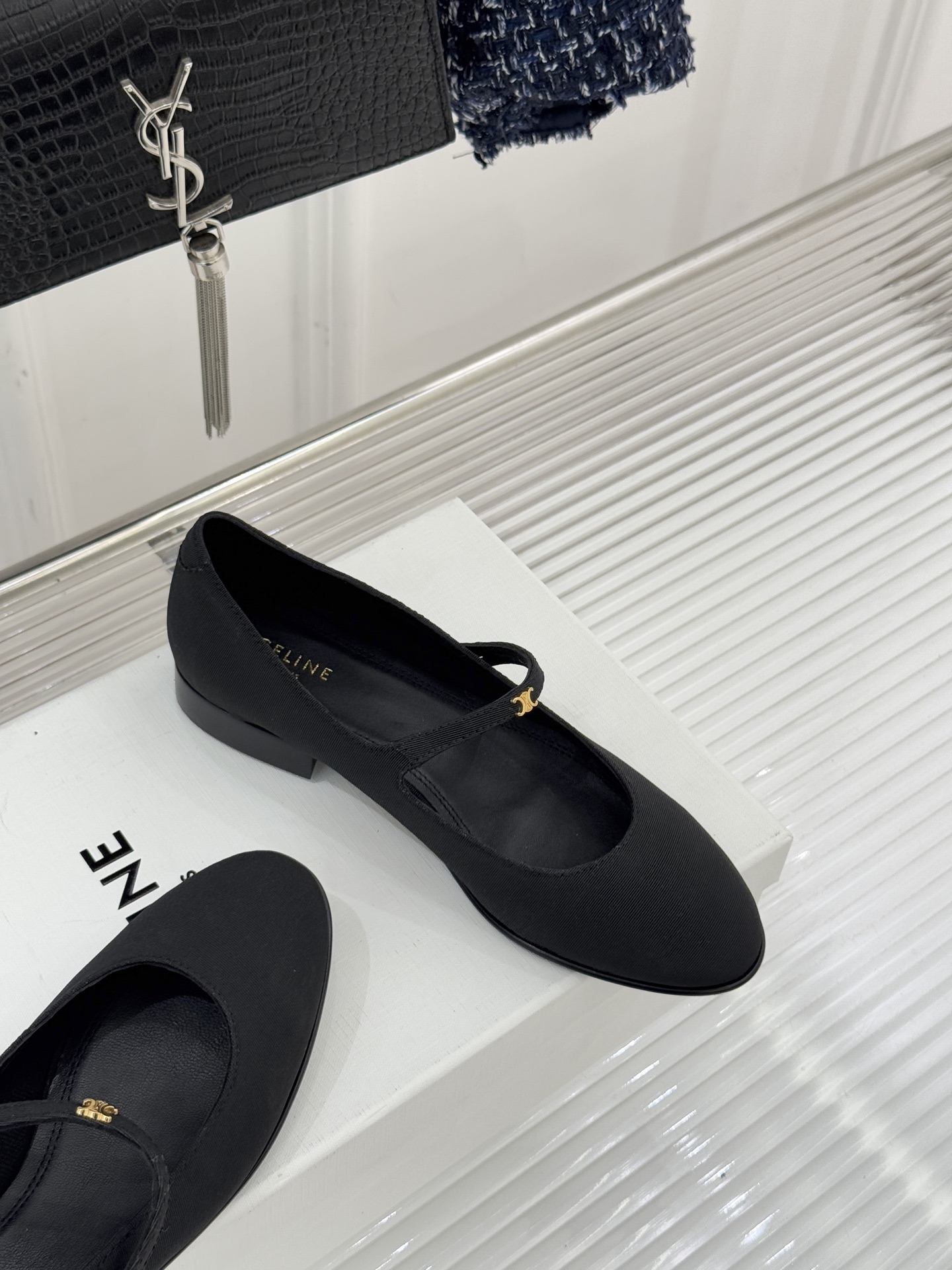 Celine/赛琳26WF新品凯旋门小logo一字带玛丽珍鞋Ce家2026春夏系列重塑法式经典这双玛丽珍