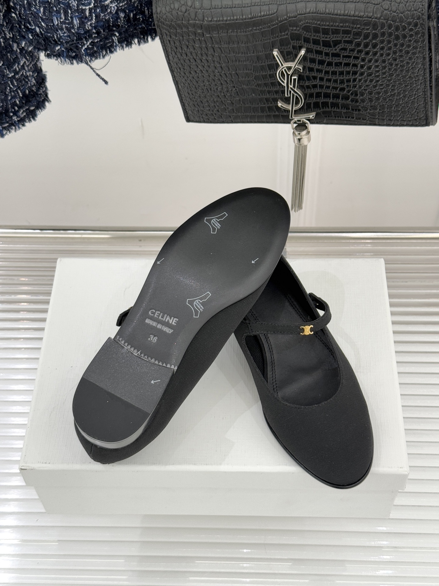Celine/赛琳26WF新品凯旋门小logo一字带玛丽珍鞋Ce家2026春夏系列重塑法式经典这双玛丽珍