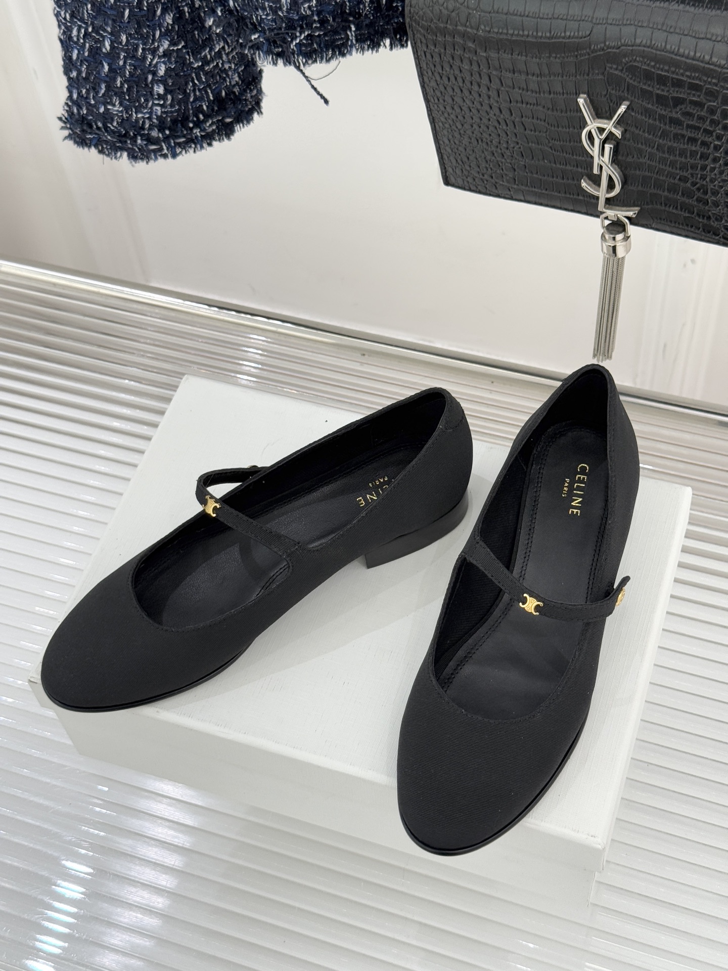 Celine/赛琳26WF新品凯旋门小logo一字带玛丽珍鞋Ce家2026春夏系列重塑法式经典这双玛丽珍