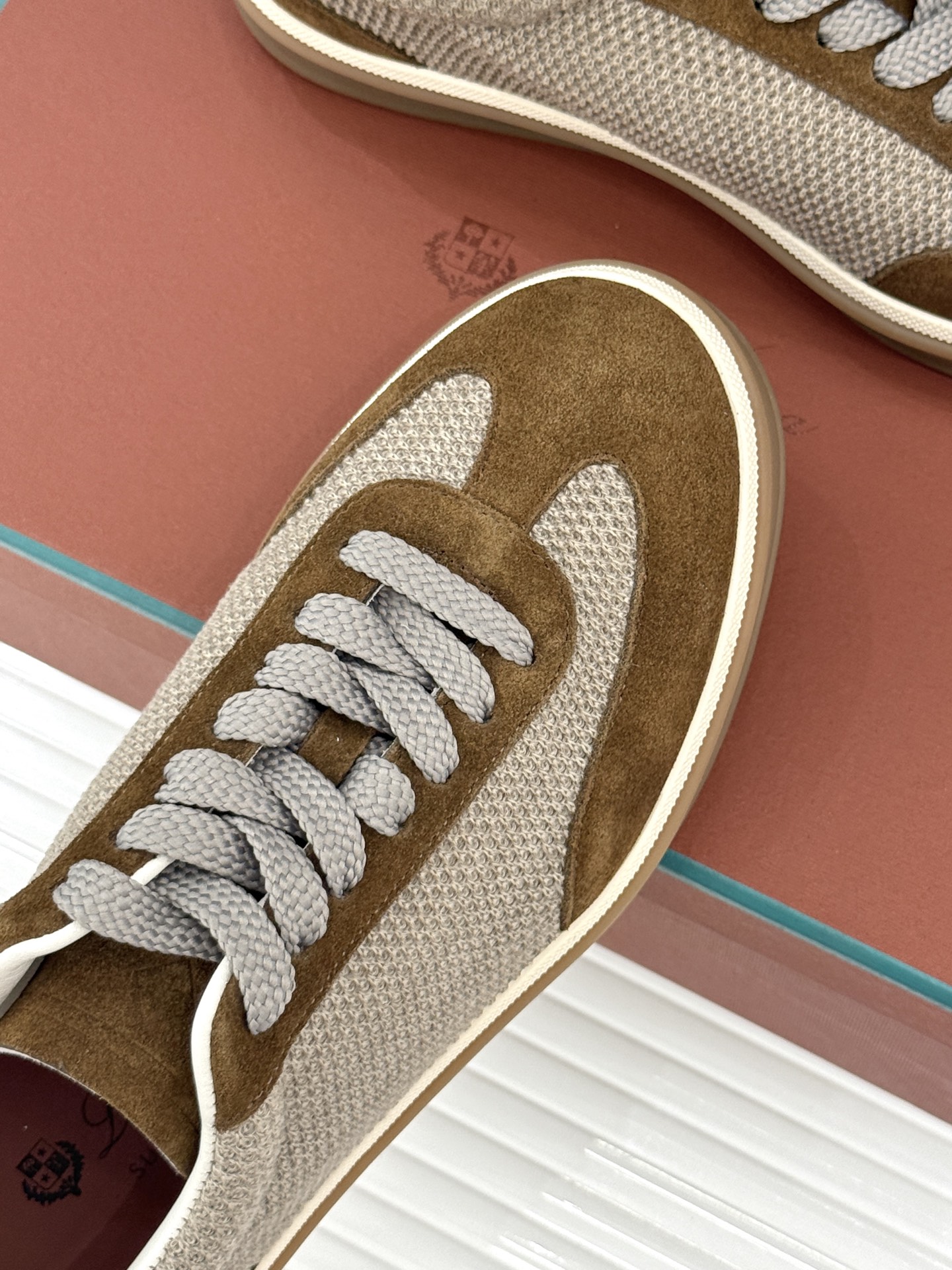 （配原版飞机盒）Loro Piana/LP Tennis Walk情侣款经典复古休闲德训鞋很松弛的老钱风