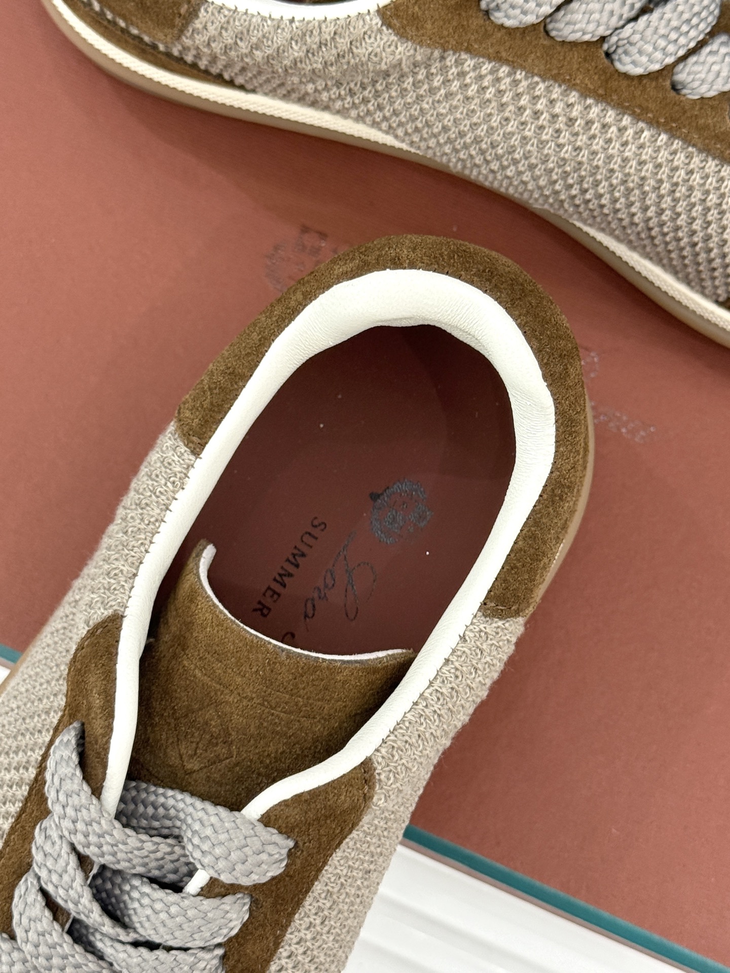 （配原版飞机盒）Loro Piana/LP Tennis Walk情侣款经典复古休闲德训鞋很松弛的老钱风