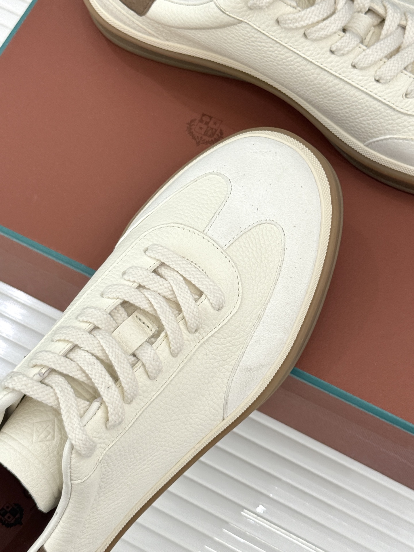 （配原版飞机盒）Loro Piana/LP Tennis Walk情侣款经典复古休闲德训鞋很松弛的老钱风