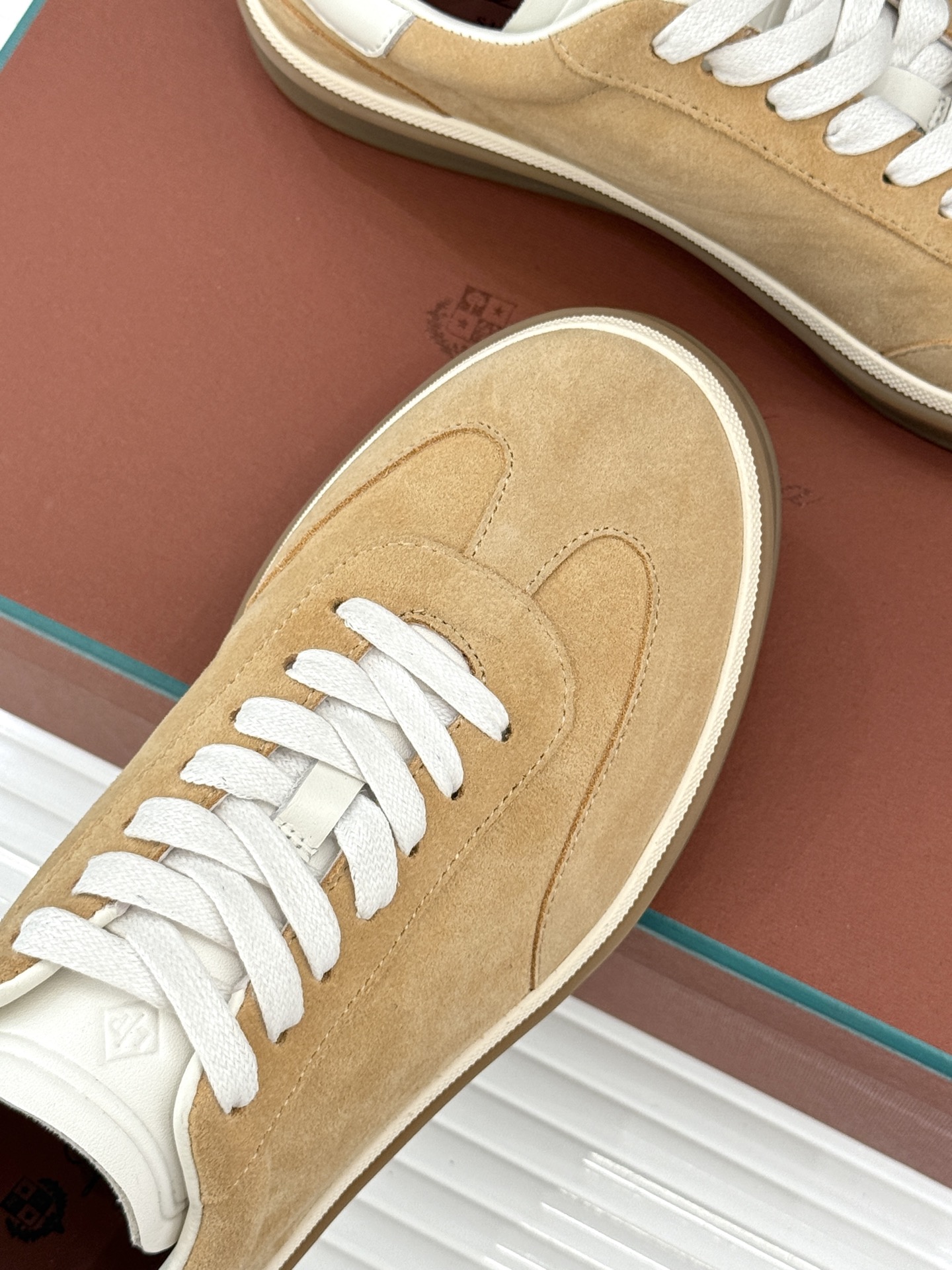 （配原版飞机盒）Loro Piana/LP Tennis Walk情侣款经典复古休闲德训鞋很松弛的老钱风