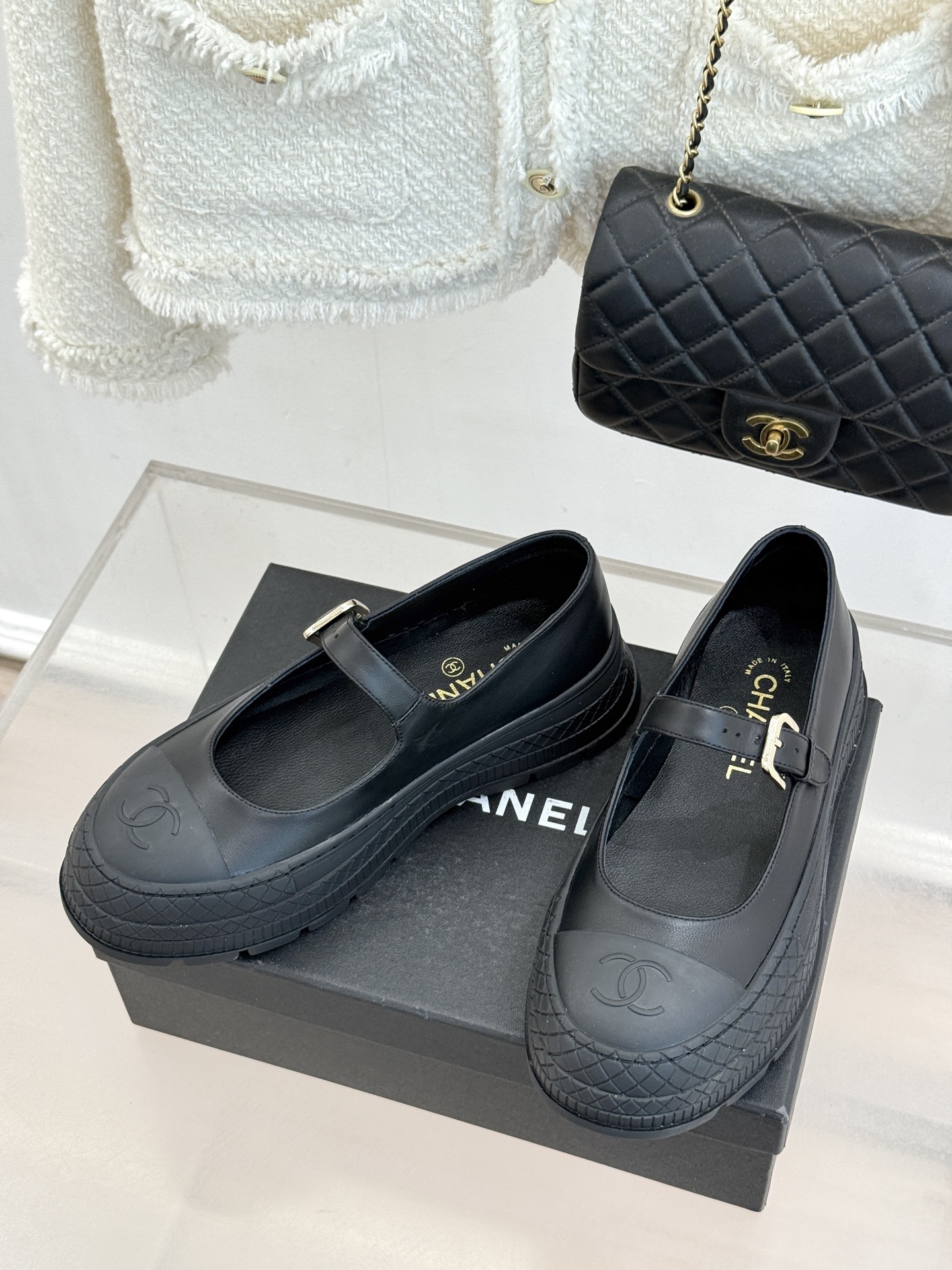 CHANE*｜小香26P双C厚底松糕玛丽珍鞋将复古玛丽珍与摩登松糕底精妙融合重塑法式优雅新范式 高级感满