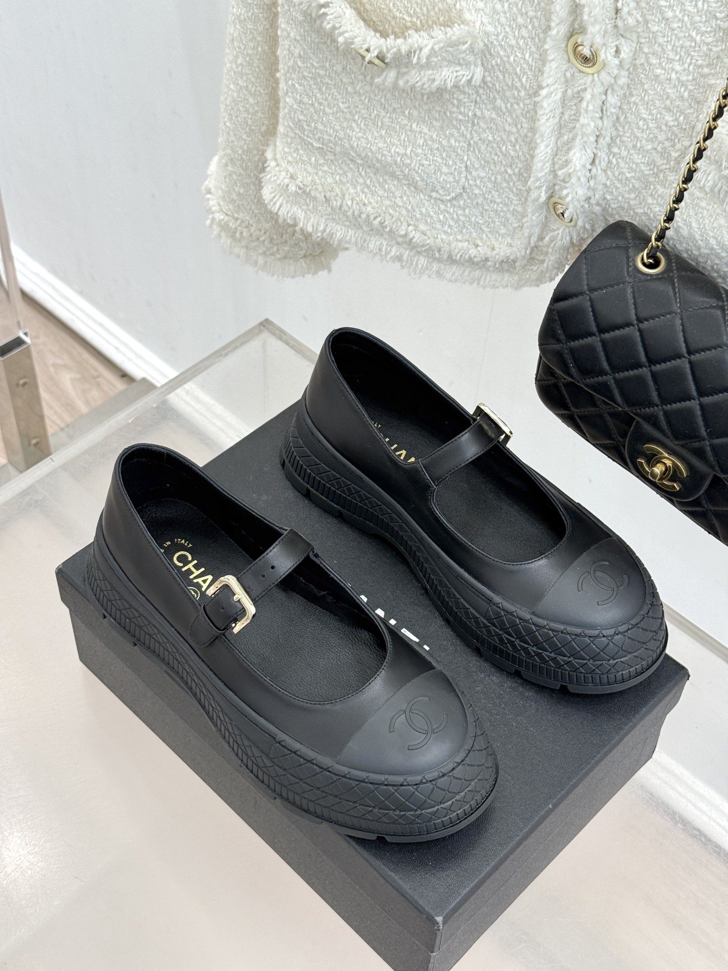 CHANE*｜小香26P双C厚底松糕玛丽珍鞋将复古玛丽珍与摩登松糕底精妙融合重塑法式优雅新范式 高级感满