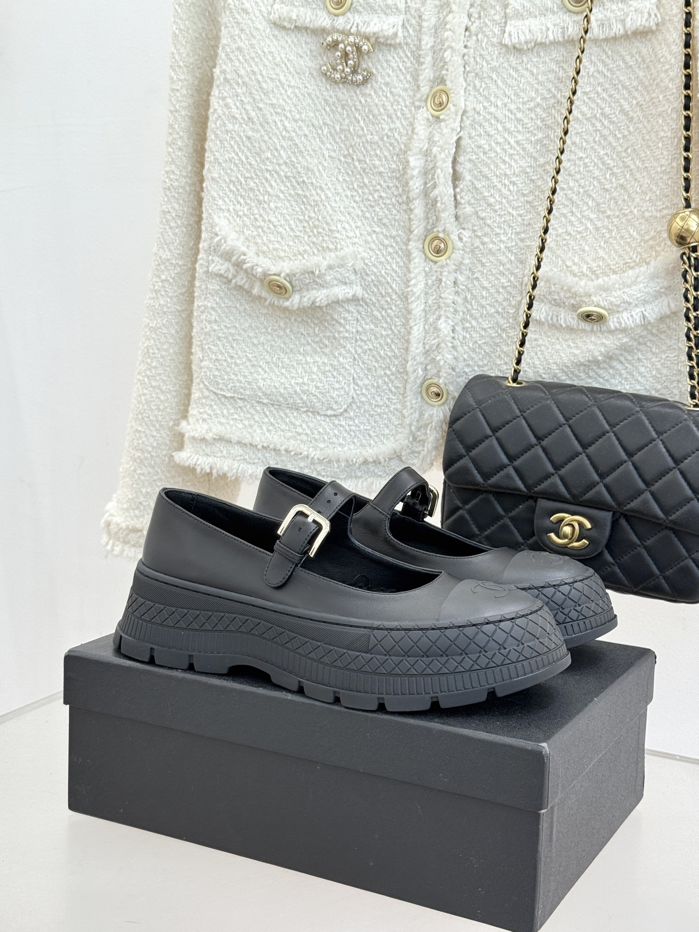 CHANE*｜小香26P双C厚底松糕玛丽珍鞋将复古玛丽珍与摩登松糕底精妙融合重塑法式优雅新范式 高级感满