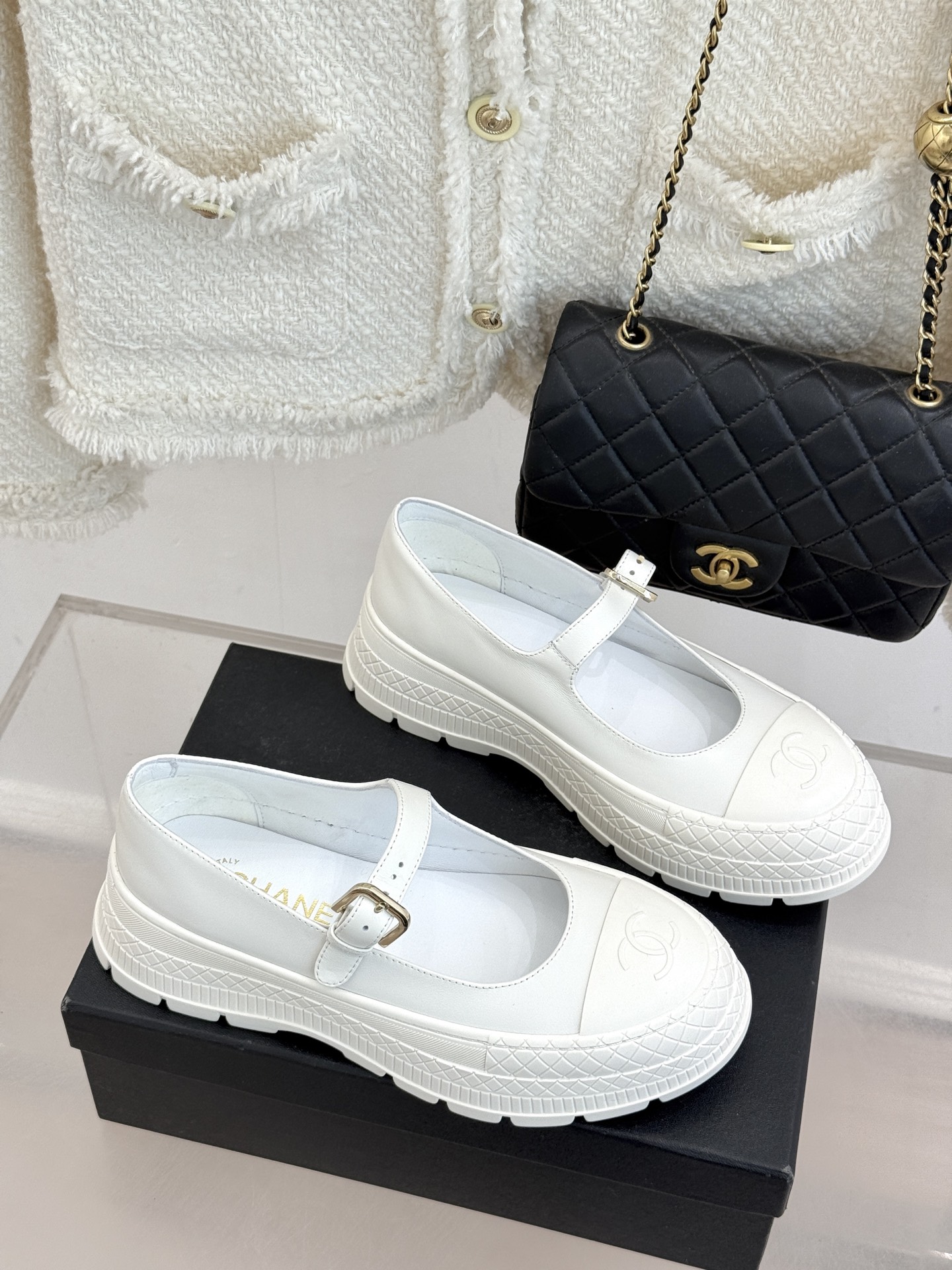 CHANE*｜小香26P双C厚底松糕玛丽珍鞋将复古玛丽珍与摩登松糕底精妙融合重塑法式优雅新范式 高级感满