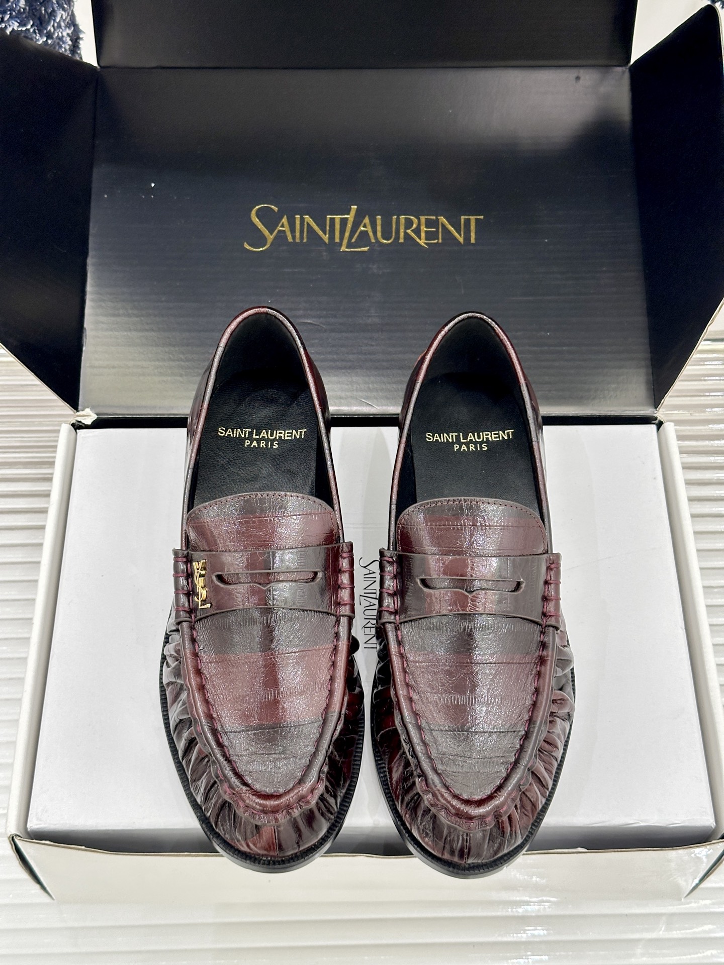 （配原版飞机盒）Saint Lauren*YSL圣罗兰26WF新品YSL小logo乐福鞋标志性的小log