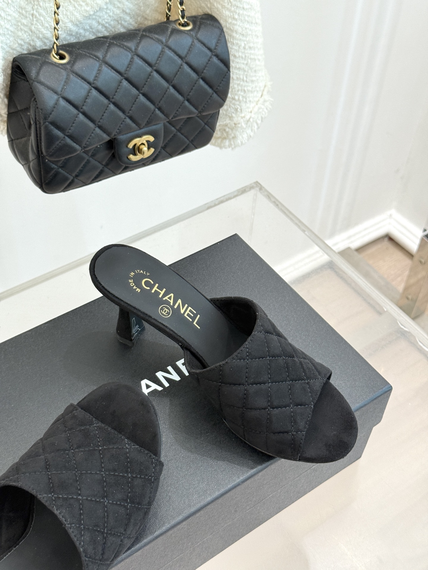 CHANE*|小香26A新品菱格鱼嘴高跟拖鞋26A早秋封神单品金属双C闪得挪不开眼经典菱格纹高级感拉满鞋 CHANE*|小香26A新品菱格鱼嘴高跟拖鞋26A早秋封神单品金属双C闪得挪不开眼经典菱格纹高级感拉满鞋