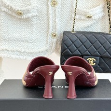 CHANE*|小香26A新品大双C菱格鱼嘴高跟拖鞋26A早秋王炸登场大双C菱格惊艳全场经典菱格纹铺满鞋面 CHANE*|小香26A新品大双C菱格鱼嘴高跟拖鞋26A早秋王炸登场大双C菱格惊艳全场经典菱格纹铺满鞋面