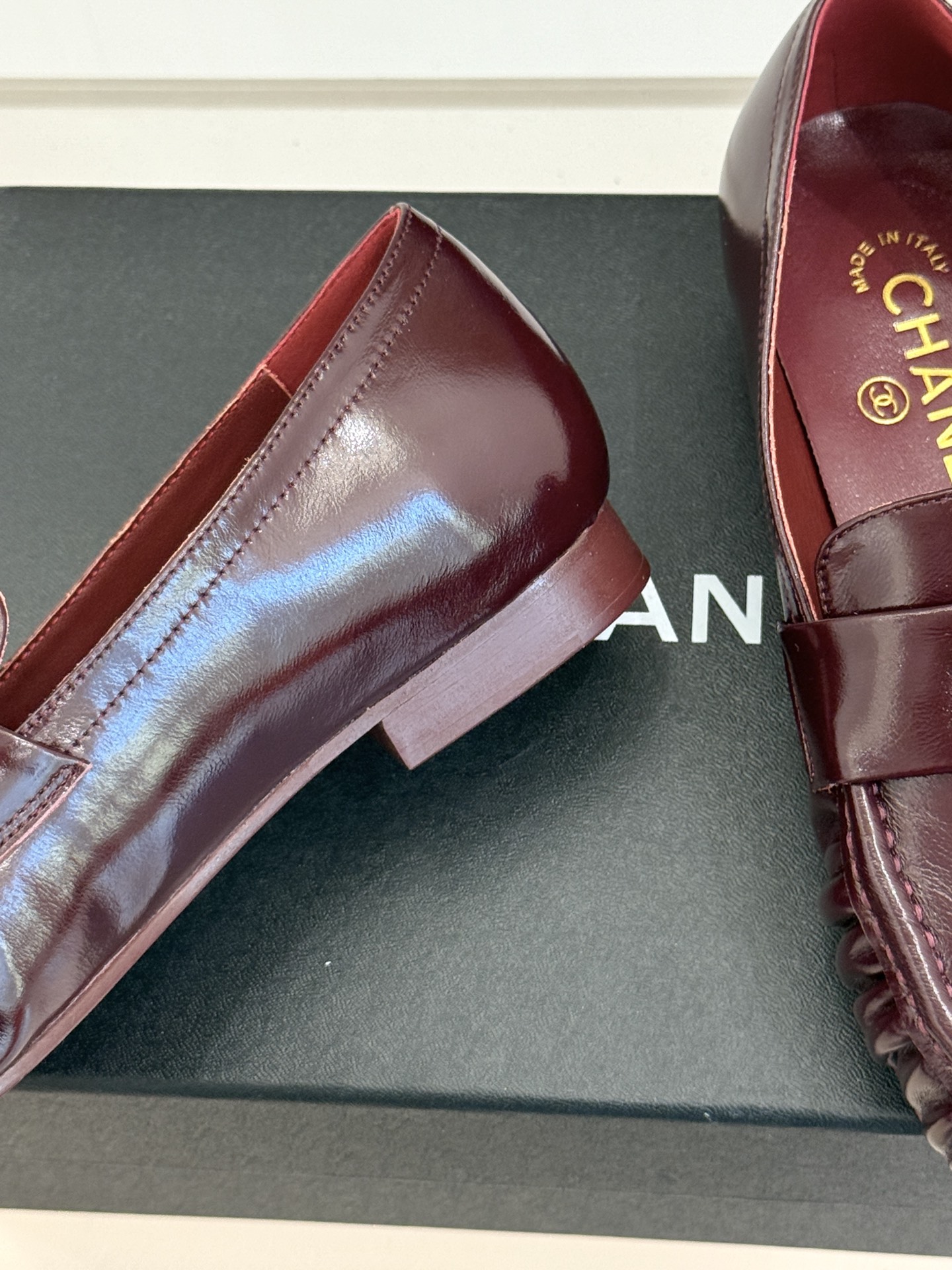 CHANE*｜小香26A新品老钱风褶皱乐福半拖26A早秋老钱风神鞋褶皱肌理揉进松弛感双C金属扣低调闪微光