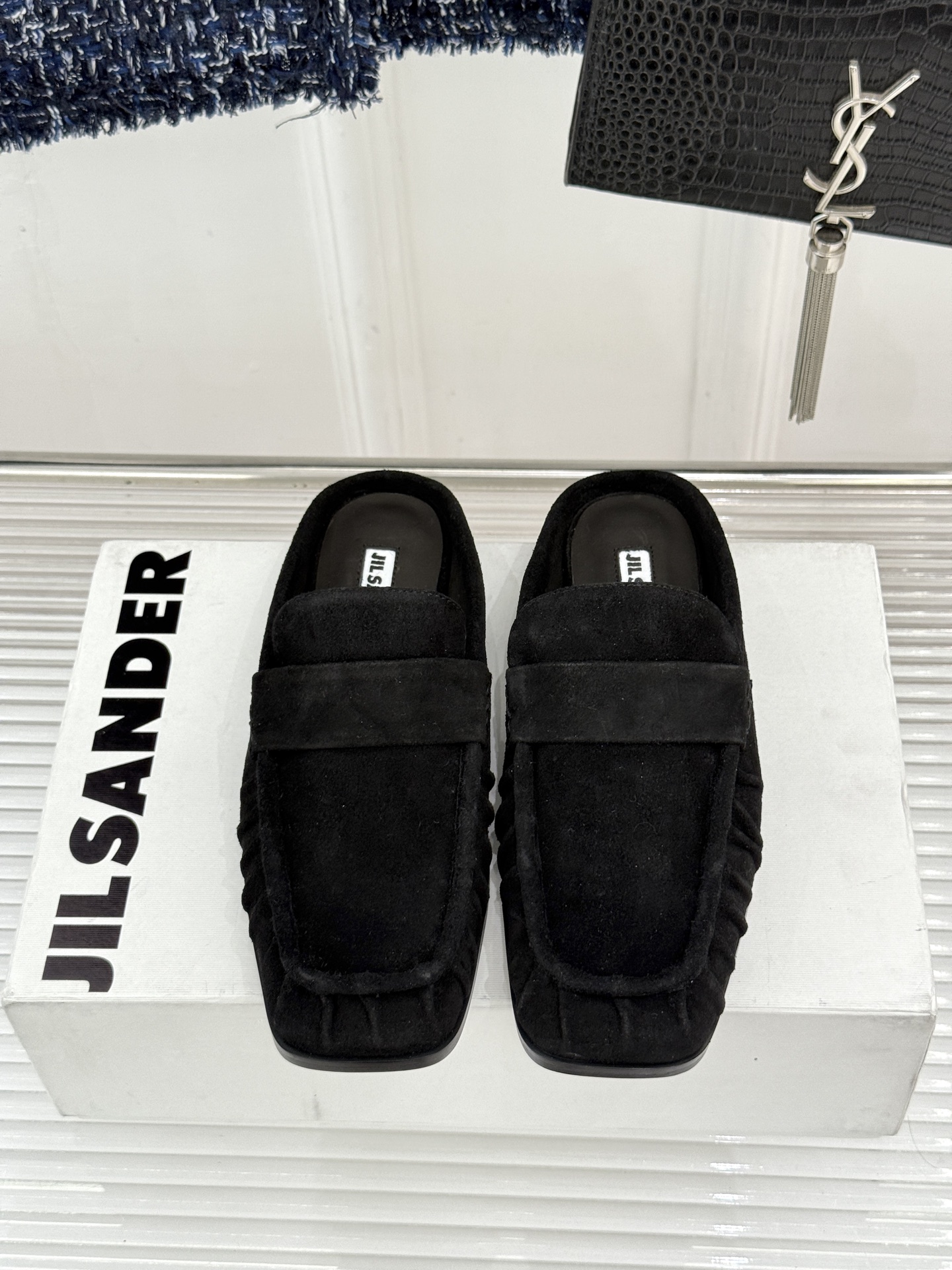 Jil Sander/吉尔桑达 26WF新品老钱风褶皱一脚蹬平底包头半拖老钱风的终极答案褶皱肌理藏着高级
