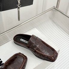 Jil Sander/吉尔桑达 26WF新品老钱风褶皱一脚蹬平底包头半拖老钱风的终极答案褶皱肌理藏着高级 Jil Sander/吉尔桑达 26WF新品老钱风褶皱一脚蹬平底包头半拖老钱风的终极答案褶皱肌理藏着高级
