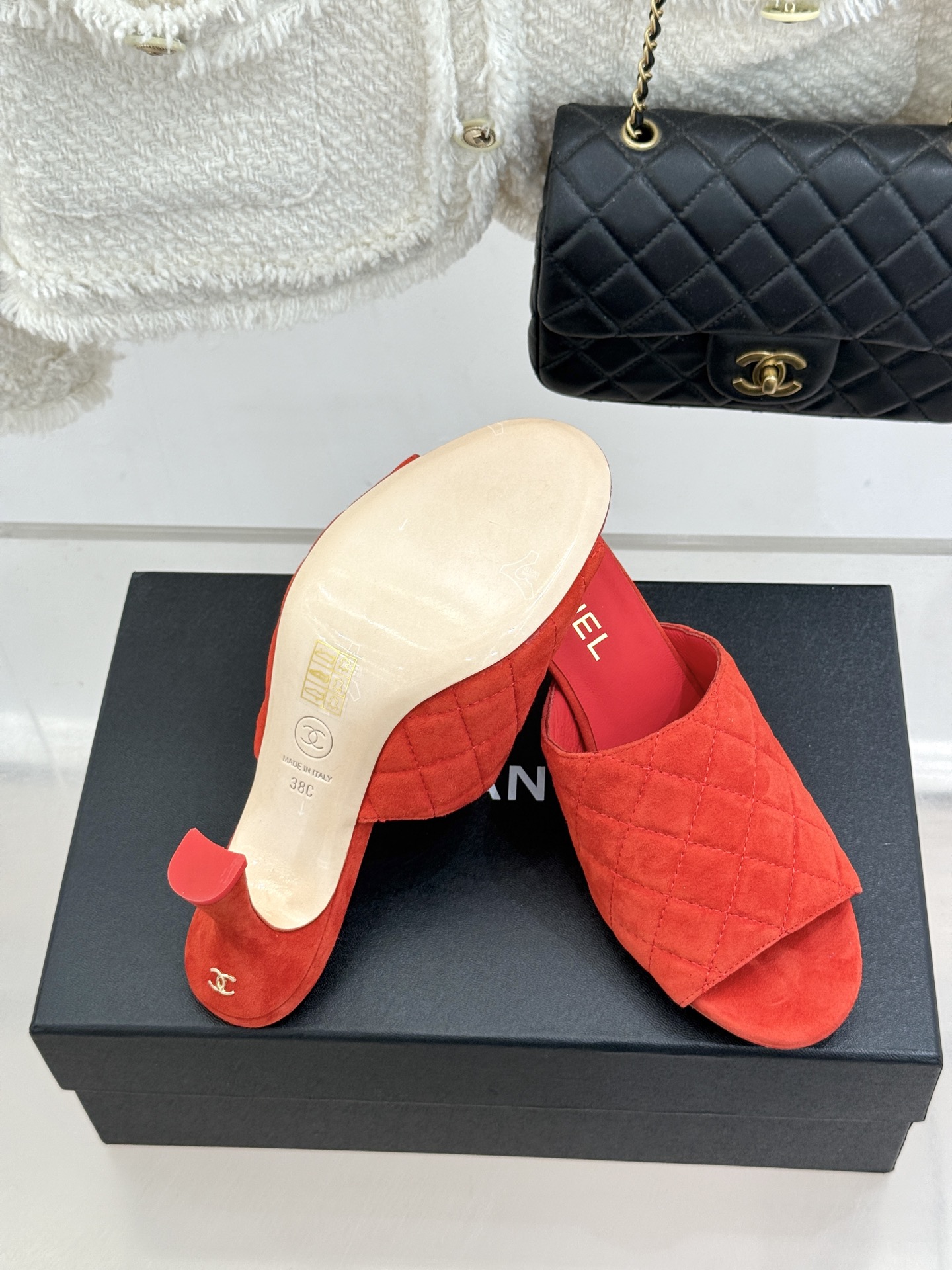 CHANE*|小香26A新品菱格鱼嘴高跟拖鞋26A早秋封神单品金属双C闪得挪不开眼经典菱格纹高级感拉满鞋 CHANE*|小香26A新品菱格鱼嘴高跟拖鞋26A早秋封神单品金属双C闪得挪不开眼经典菱格纹高级感拉满鞋