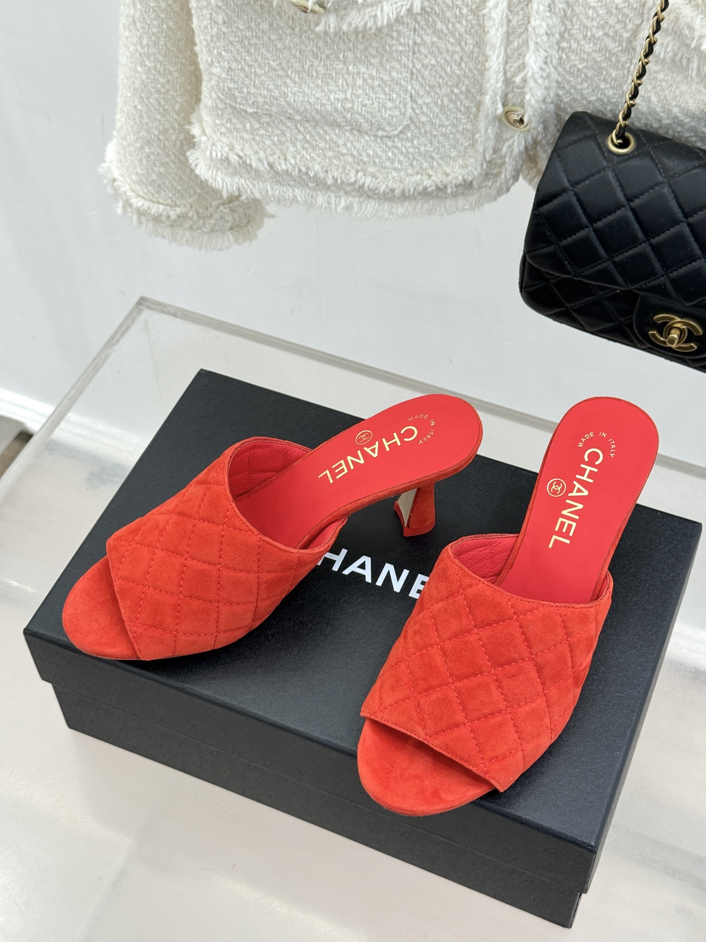 CHANE*|小香26A新品菱格鱼嘴高跟拖鞋26A早秋封神单品金属双C闪得挪不开眼经典菱格纹高级感拉满鞋 CHANE*|小香26A新品菱格鱼嘴高跟拖鞋26A早秋封神单品金属双C闪得挪不开眼经典菱格纹高级感拉满鞋