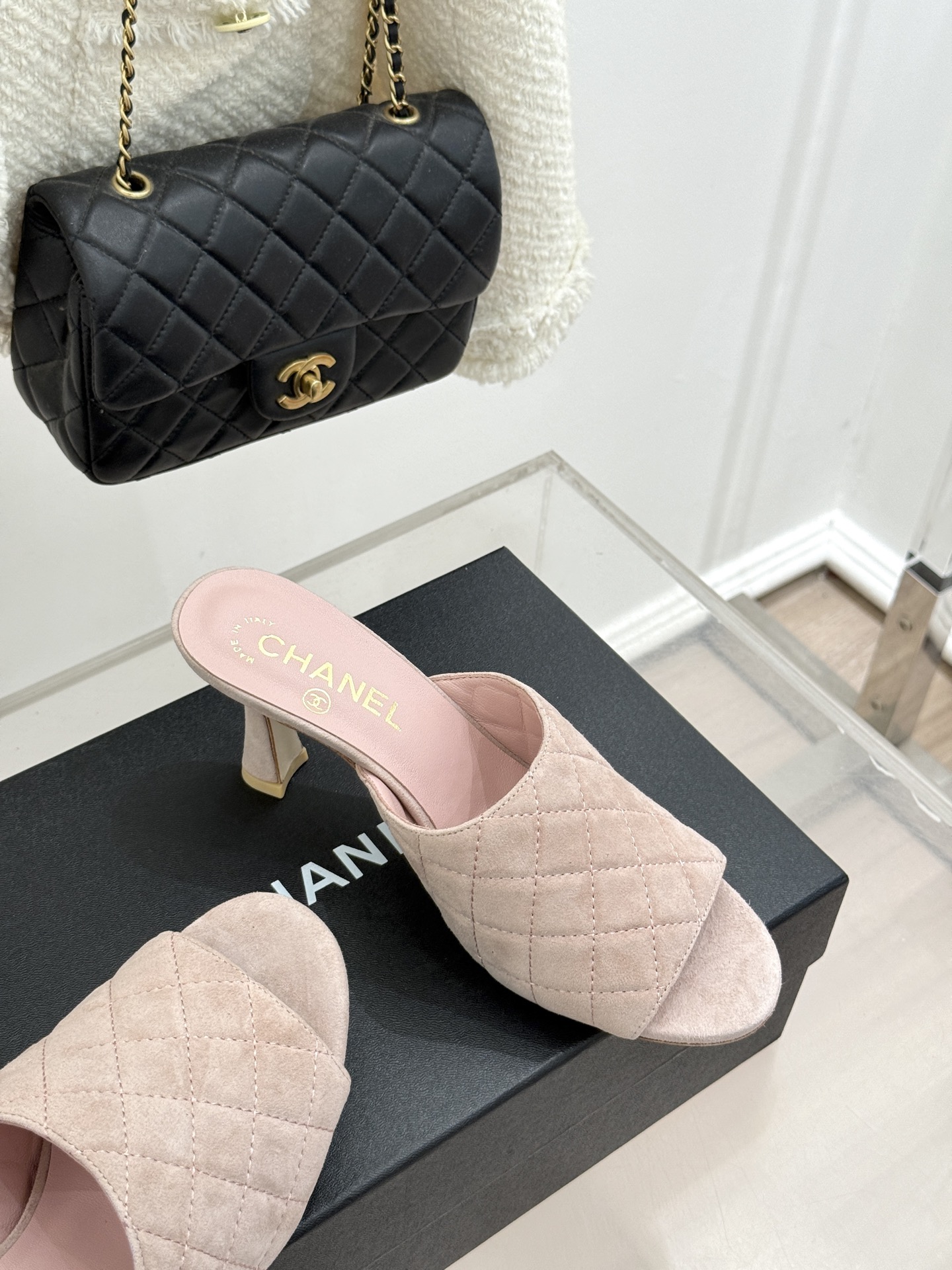 CHANE*|小香26A新品菱格鱼嘴高跟拖鞋26A早秋封神单品金属双C闪得挪不开眼经典菱格纹高级感拉满鞋 CHANE*|小香26A新品菱格鱼嘴高跟拖鞋26A早秋封神单品金属双C闪得挪不开眼经典菱格纹高级感拉满鞋