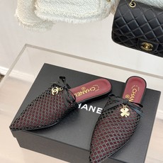 CHANE*|小香26A双C蝴蝶结编织镂空尖头穆勒半拖法式优雅藏在每处细节手工编织纹理精致独特立体蝴蝶结 CHANE*|小香26A双C蝴蝶结编织镂空尖头穆勒半拖法式优雅藏在每处细节手工编织纹理精致独特立体蝴蝶结