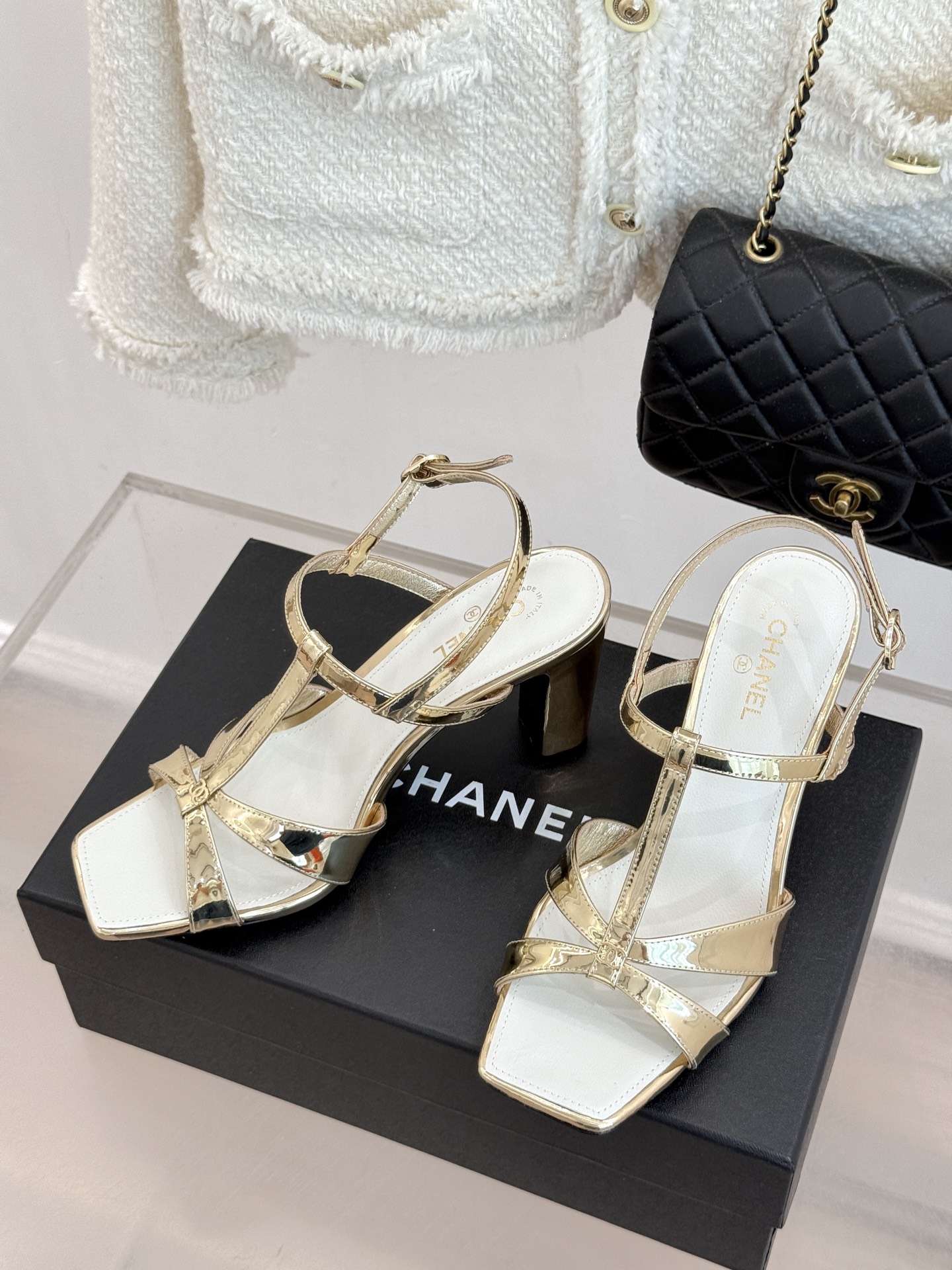 CHANE*|小香26A双C细带方头细跟高跟凉鞋Chanel 26A 工坊新作双C细带方头高跟凉鞋把法式 CHANE*|小香26A双C细带方头细跟高跟凉鞋Chanel 26A 工坊新作双C细带方头高跟凉鞋把法式