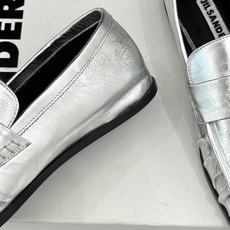 Jil Sander/吉尔桑达极 26WF新品老钱风方头复古褶皱一脚蹬乐福鞋老钱风方头褶皱乐福鞋复古褶皱 Jil Sander/吉尔桑达极 26WF新品老钱风方头复古褶皱一脚蹬乐福鞋老钱风方头褶皱乐福鞋复古褶皱