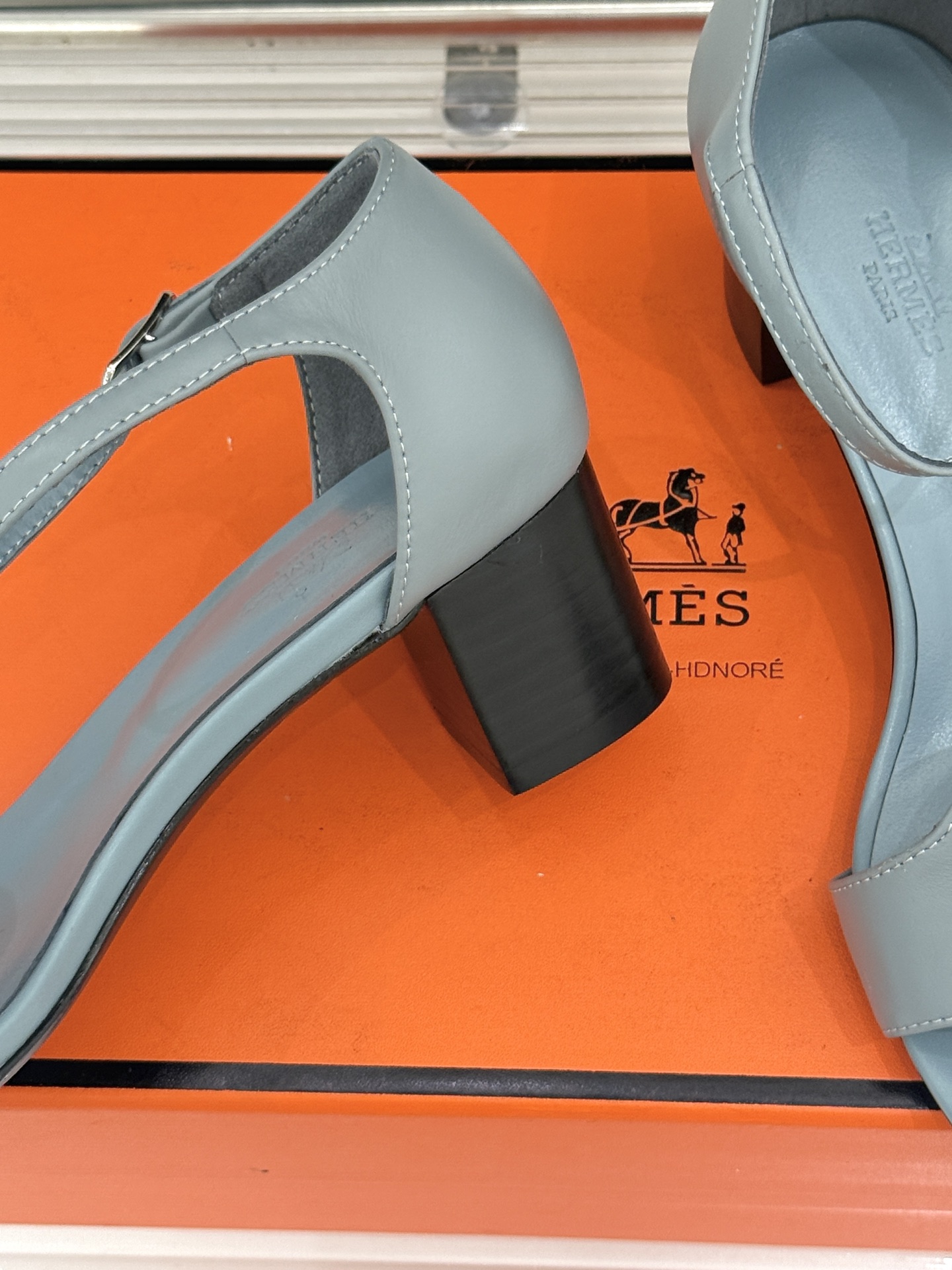 Hermès/爱马仕26WF新品Marquise 50高跟凉鞋H家26WF春夏新作甄选意产小羊皮打造哑光