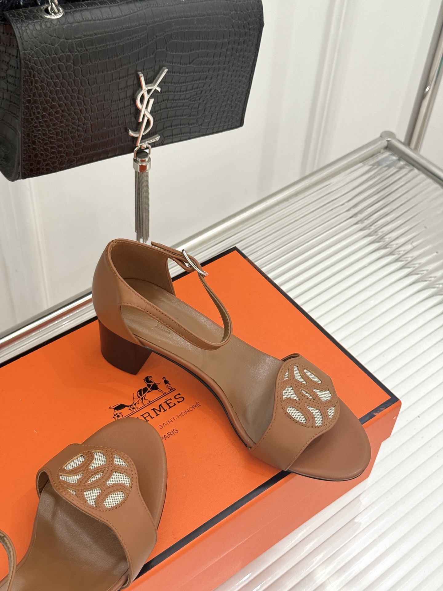 Hermès/爱马仕26WF新品Marquise 50高跟凉鞋H家26WF春夏新作甄选意产小羊皮打造哑光 Hermès/爱马仕26WF新品Marquise 50高跟凉鞋H家26WF春夏新作甄选意产小羊皮打造哑光
