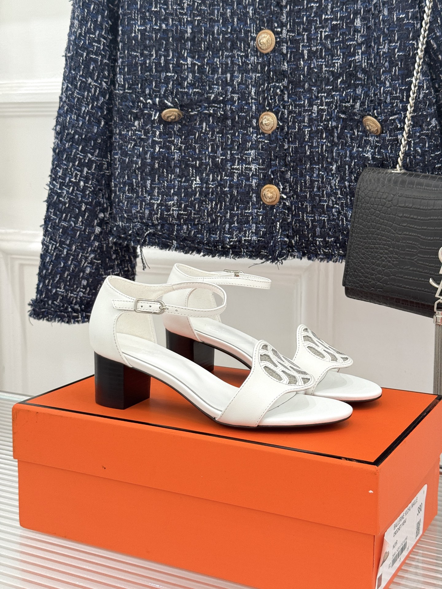 Hermès/爱马仕26WF新品Marquise 50高跟凉鞋H家26WF春夏新作甄选意产小羊皮打造哑光