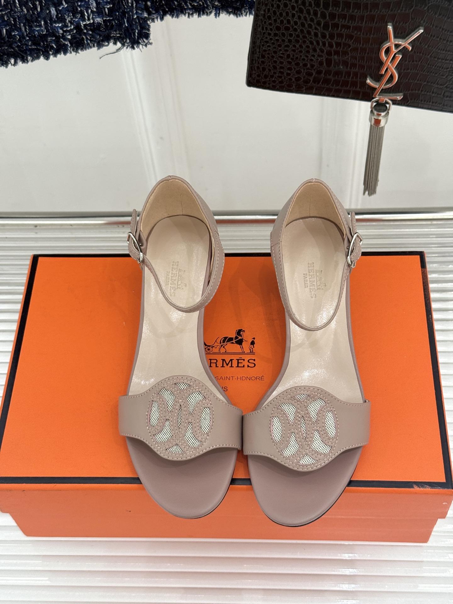Hermès/爱马仕26WF新品Marquise 50高跟凉鞋H家26WF春夏新作甄选意产小羊皮打造哑光 Hermès/爱马仕26WF新品Marquise 50高跟凉鞋H家26WF春夏新作甄选意产小羊皮打造哑光