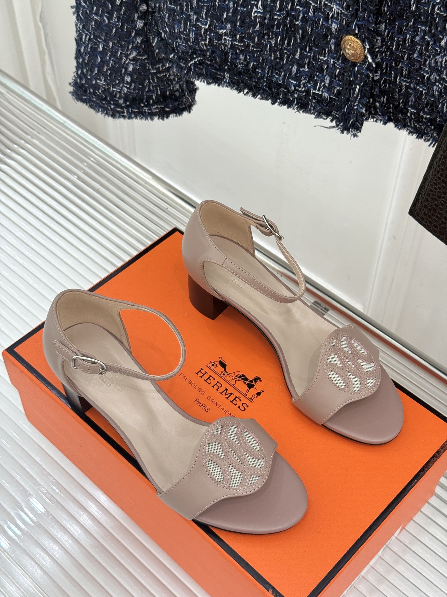 Hermès/爱马仕26WF新品Marquise 50高跟凉鞋H家26WF春夏新作甄选意产小羊皮打造哑光 Hermès/爱马仕26WF新品Marquise 50高跟凉鞋H家26WF春夏新作甄选意产小羊皮打造哑光