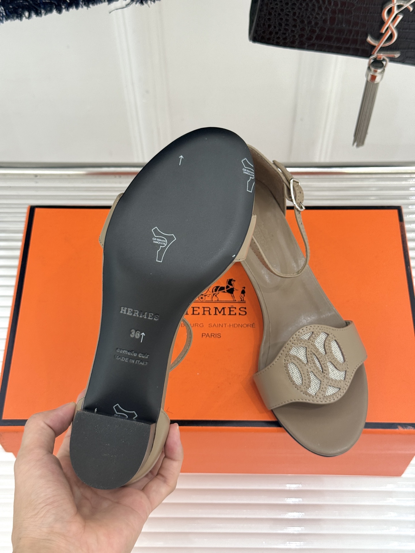 Hermès/爱马仕26WF新品Marquise 50高跟凉鞋H家26WF春夏新作甄选意产小羊皮打造哑光