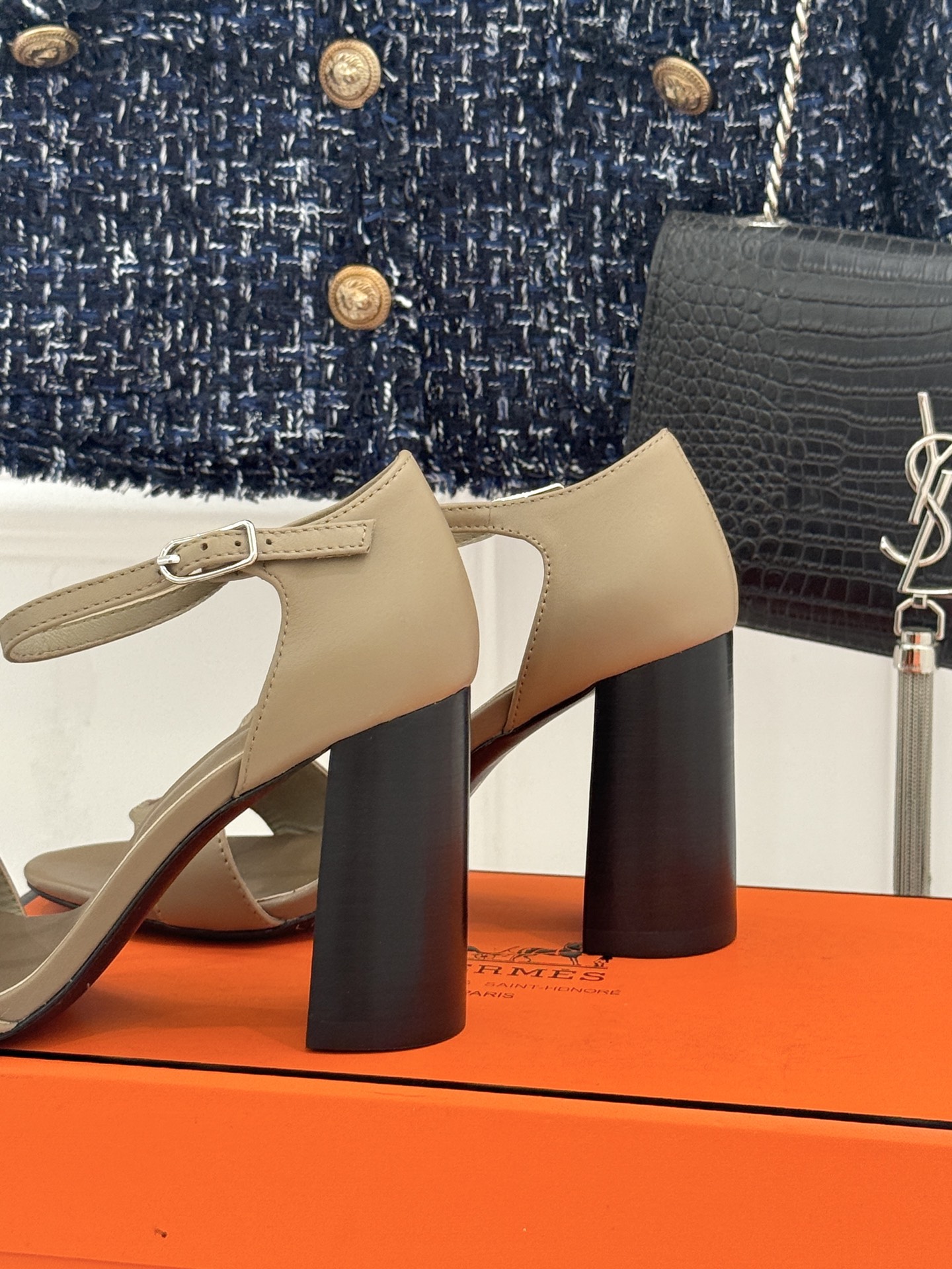 Hermès/爱马仕26WF新品Marquise 50高跟凉鞋H家26WF春夏新作甄选意产小羊皮打造哑光 Hermès/爱马仕26WF新品Marquise 50高跟凉鞋H家26WF春夏新作甄选意产小羊皮打造哑光