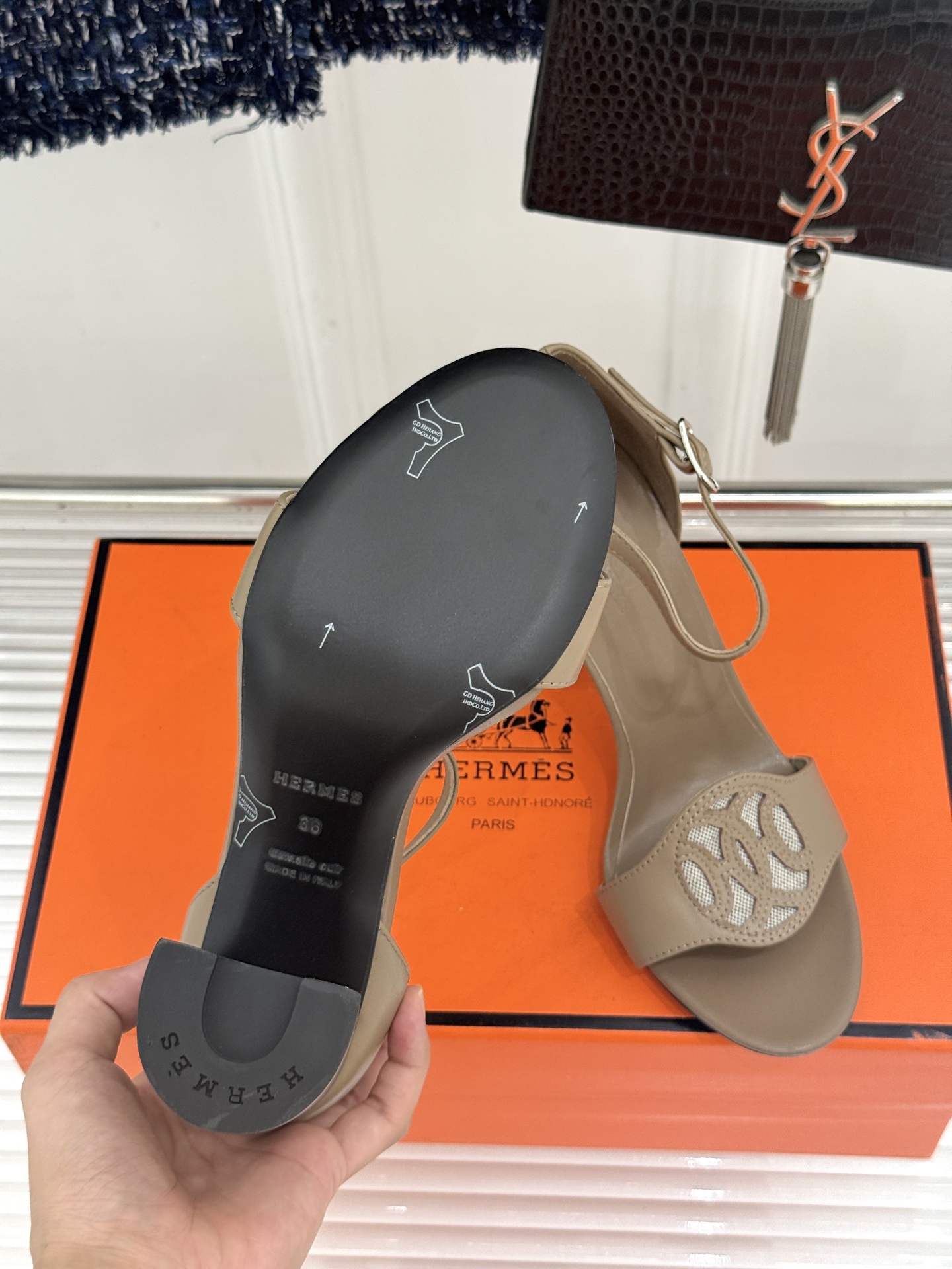 Hermès/爱马仕26WF新品Marquise 50高跟凉鞋H家26WF春夏新作甄选意产小羊皮打造哑光 Hermès/爱马仕26WF新品Marquise 50高跟凉鞋H家26WF春夏新作甄选意产小羊皮打造哑光