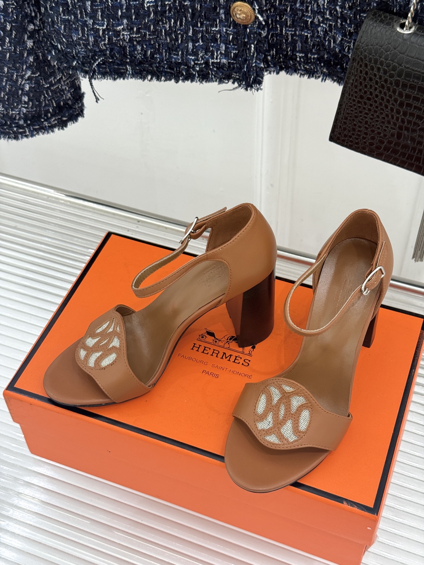 Hermès/爱马仕26WF新品Marquise 50高跟凉鞋H家26WF春夏新作甄选意产小羊皮打造哑光 Hermès/爱马仕26WF新品Marquise 50高跟凉鞋H家26WF春夏新作甄选意产小羊皮打造哑光