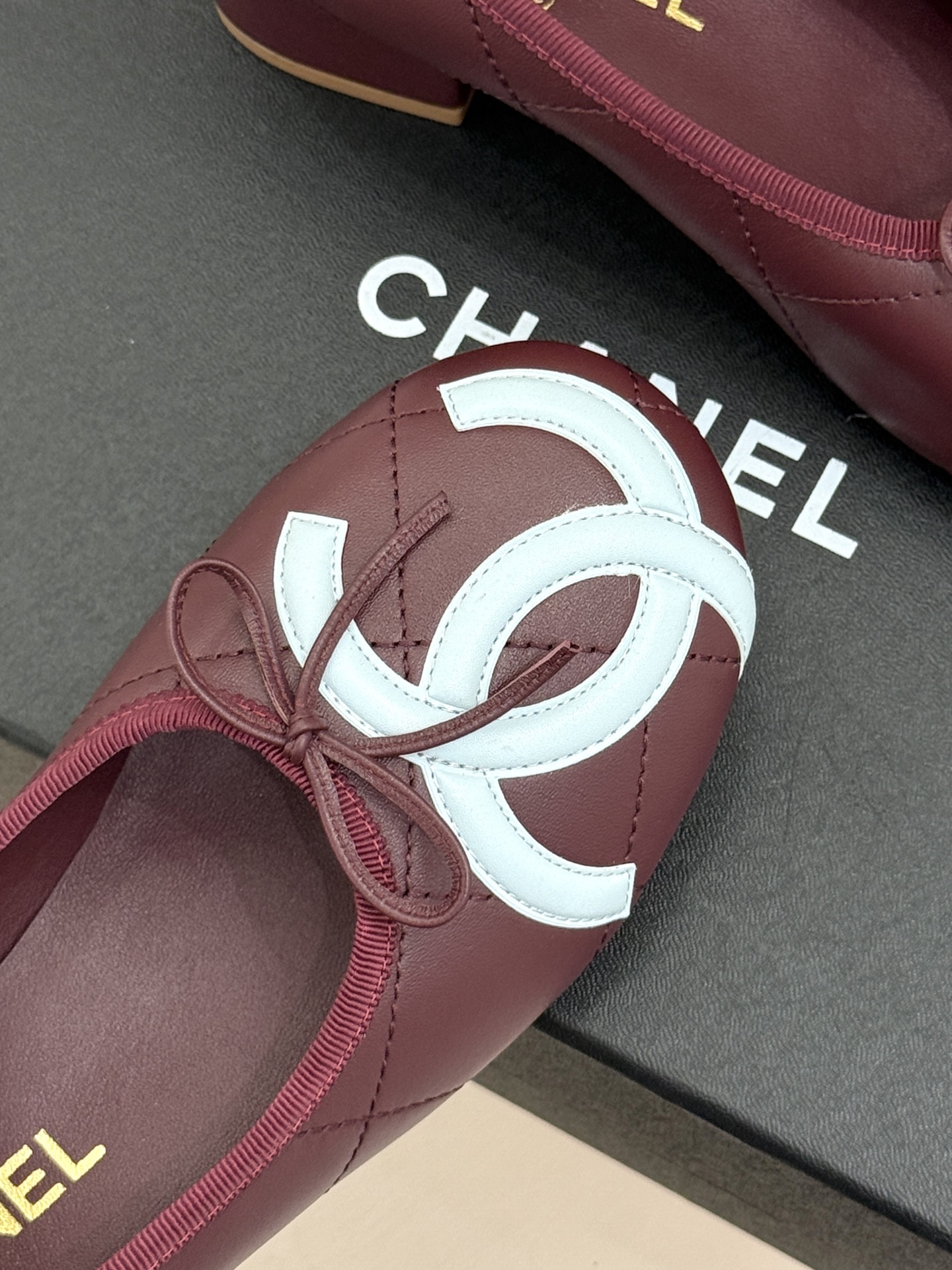 厂价CHANE*｜小香经典大双C菱格蝴蝶结芭粗跟蕾舞鞋大双C蝴蝶结太戳心菱格纹藏着老匠手作温真皮大底软到