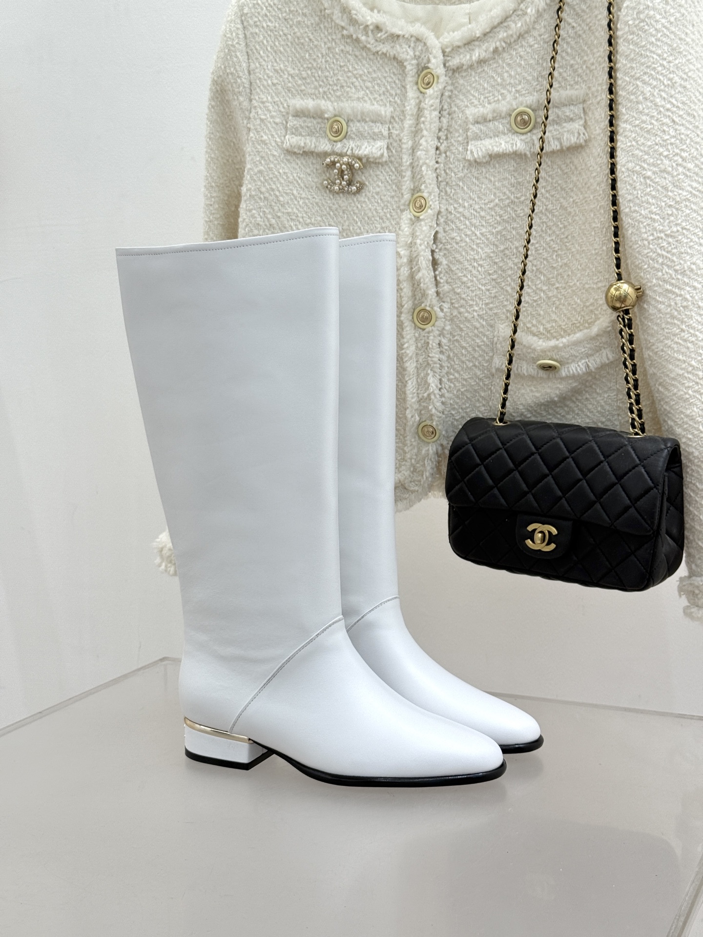 CHANE*｜小香26S新品鳄鱼压纹高筒靴长靴骑士靴小香26S骑士靴太绝鳄鱼压纹漆皮质感拉满高筒版型利落