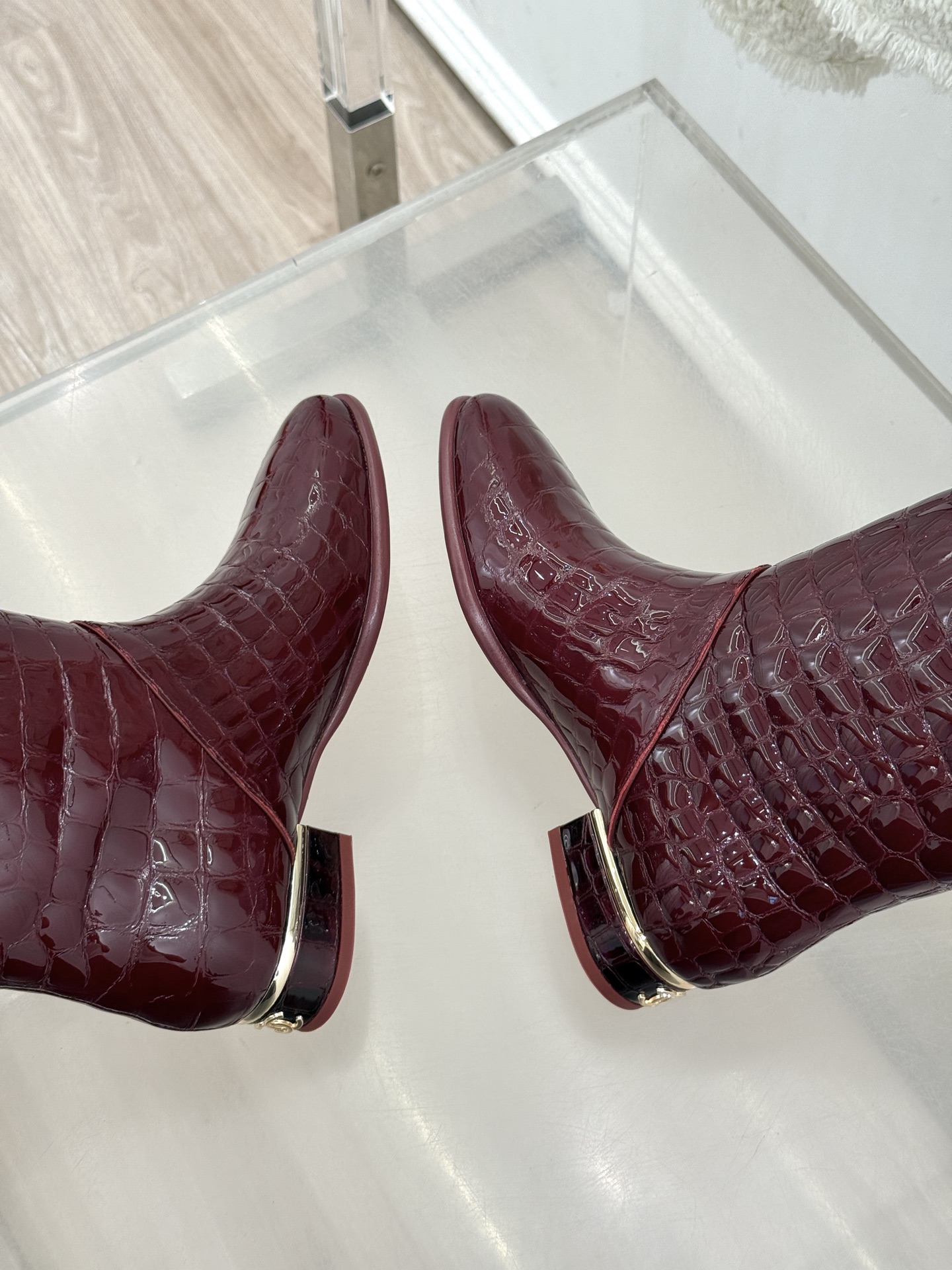 CHANE*｜小香26S新品鳄鱼压纹高筒靴长靴骑士靴小香26S骑士靴太绝鳄鱼压纹漆皮质感拉满高筒版型利落