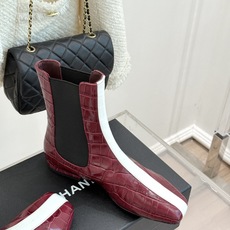 CHANE*|小香26A秋冬新品 鳄鱼纹拼接方头切尔西短靴 秋冬鞋柜C位担当 小众不撞款回头率高 时髦精闭眼入不亏 复古 CHANE*|小香26A秋冬新品 鳄鱼纹拼接方头切尔西短靴 秋冬鞋柜C位担当 小众不撞款回头率高 时髦精闭眼入不亏 复古