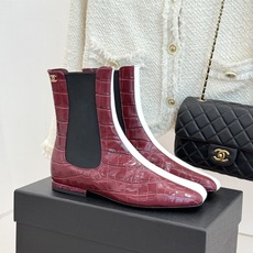 CHANE*|小香26A秋冬新品 鳄鱼纹拼接方头切尔西短靴 秋冬鞋柜C位担当 小众不撞款回头率高 时髦精闭眼入不亏 复古 CHANE*|小香26A秋冬新品 鳄鱼纹拼接方头切尔西短靴 秋冬鞋柜C位担当 小众不撞款回头率高 时髦精闭眼入不亏 复古