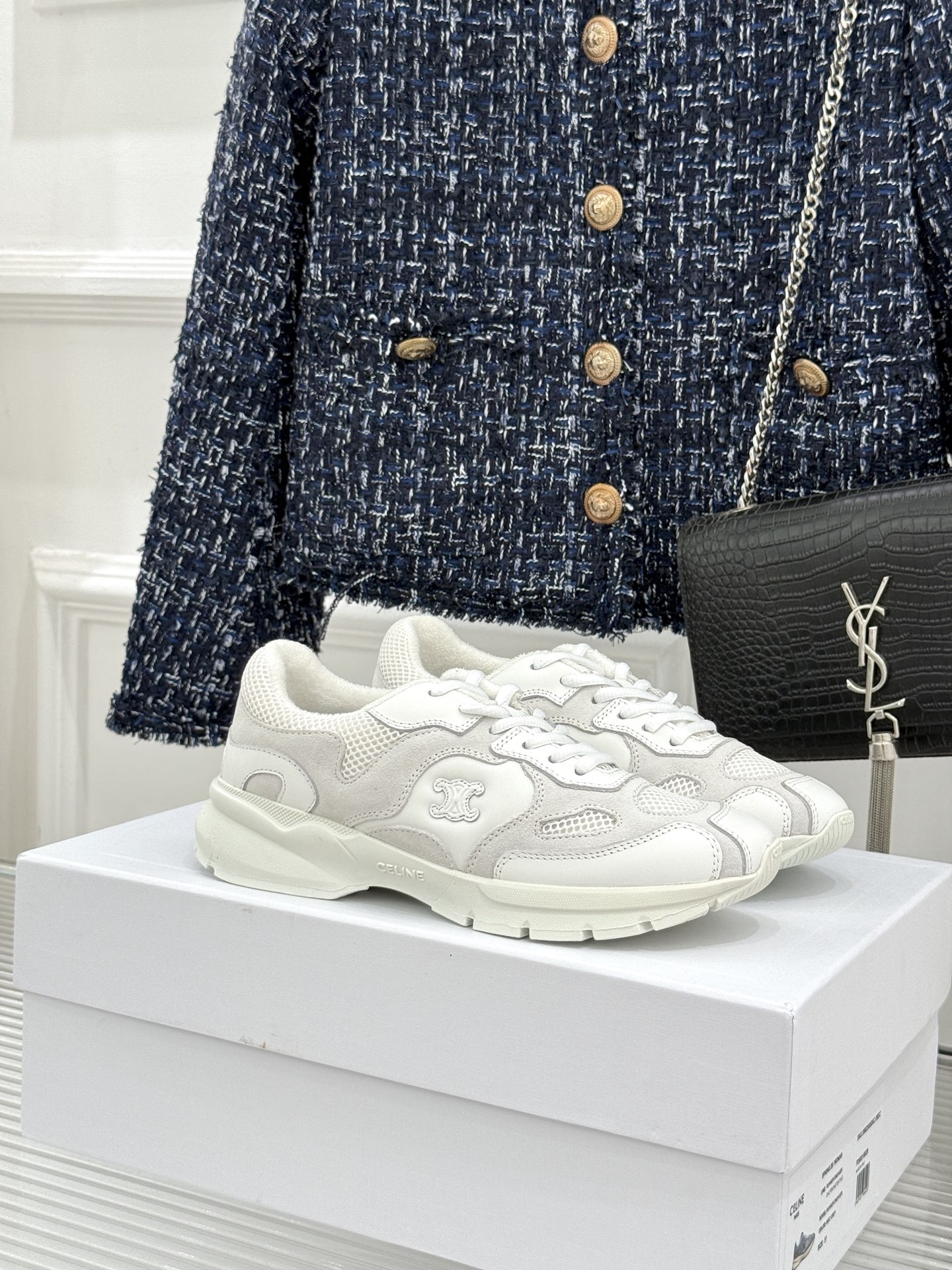 Celine/赛琳26WF新品 凯旋门厚底老爹鞋运动鞋 凯旋门徽标低调吸睛 厚底悄悄拉长腿型 复古摩登氛围感拉满   牛
