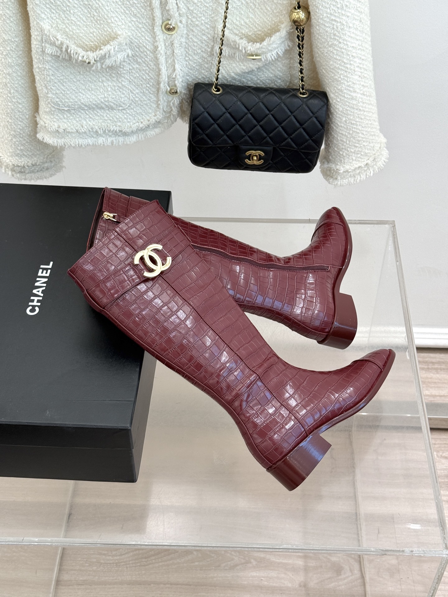 CHANE*｜小香26B新品双C 金属皮带扣骑士靴短靴 双C金属皮带扣点睛 牛皮靴身细腻有光泽 上脚秒变直腿精 酷飒糅合