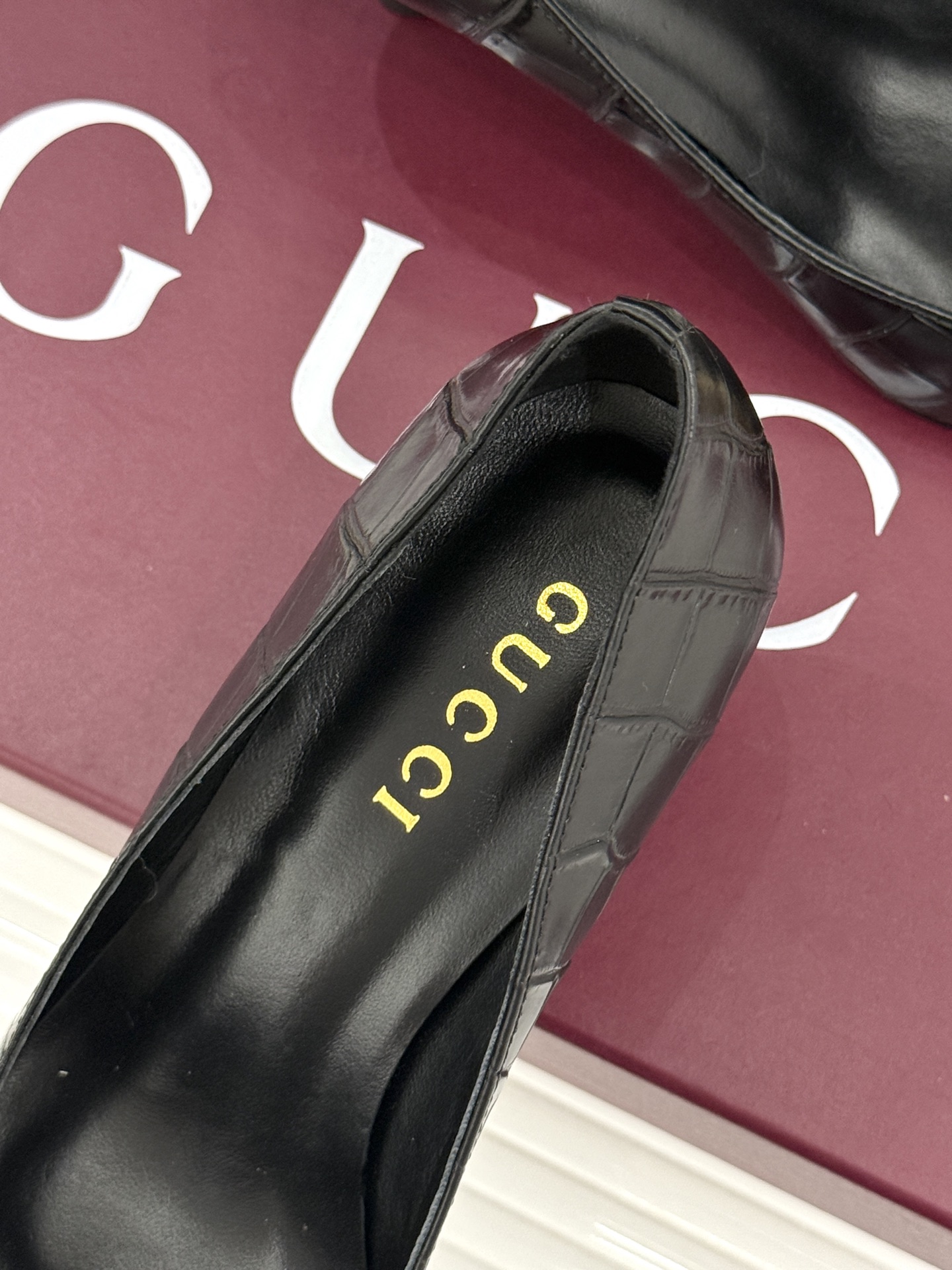 鳄鱼纹➕10 Gucci/古驰26WF新品马衔扣 Boulevard系列尖头高跟鞋 典藏马衔扣蕴藉经典 Boulevar