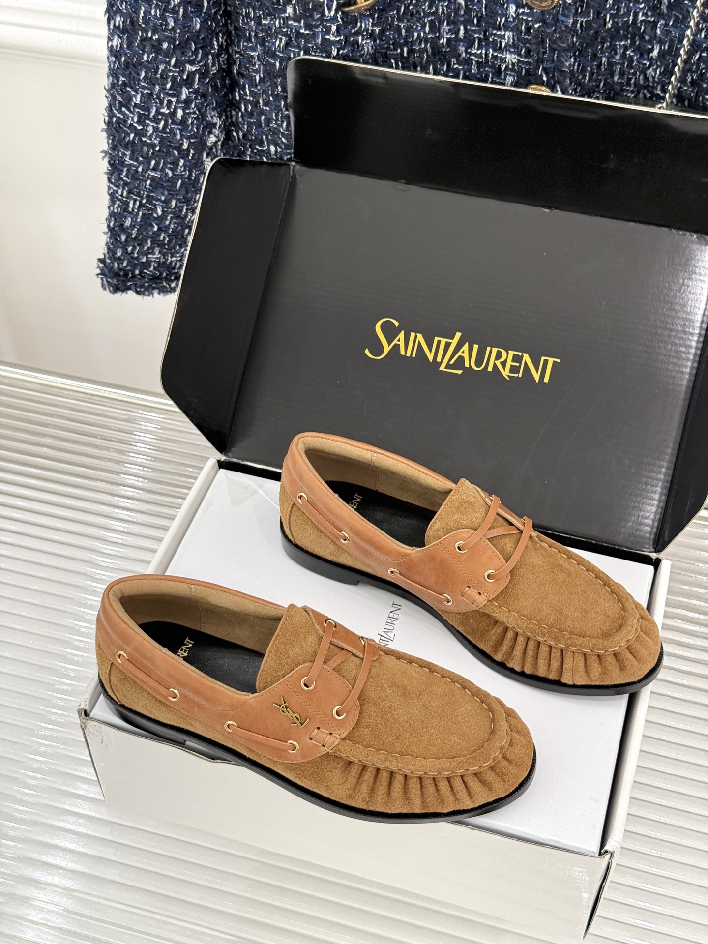 男码+40(配原版飞机盒) Saint Lauren*YSL圣罗兰26WF新品 YSL小logo乐福鞋 标志性的小log 男码+40(配原版飞机盒) Saint Lauren*YSL圣罗兰26WF新品 YSL小logo乐福鞋 标志性的小log