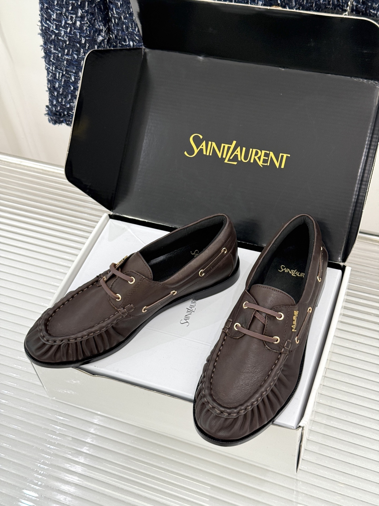 男码+40(配原版飞机盒) Saint Lauren*YSL圣罗兰26WF新品 YSL小logo乐福鞋 标志性的小log 男码+40(配原版飞机盒) Saint Lauren*YSL圣罗兰26WF新品 YSL小logo乐福鞋 标志性的小log