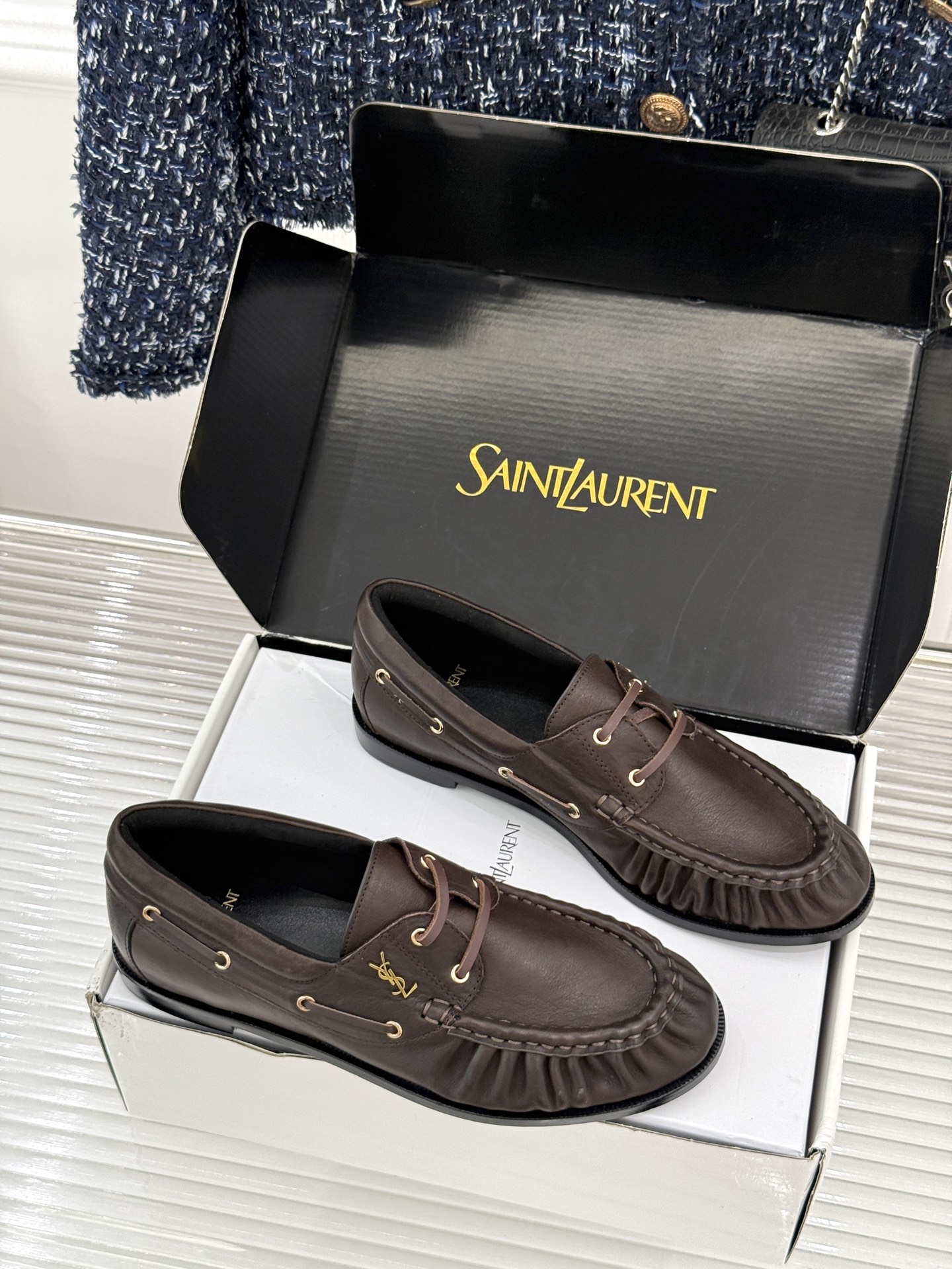 男码+40(配原版飞机盒) Saint Lauren*YSL圣罗兰26WF新品 YSL小logo乐福鞋 标志性的小log 男码+40(配原版飞机盒) Saint Lauren*YSL圣罗兰26WF新品 YSL小logo乐福鞋 标志性的小log