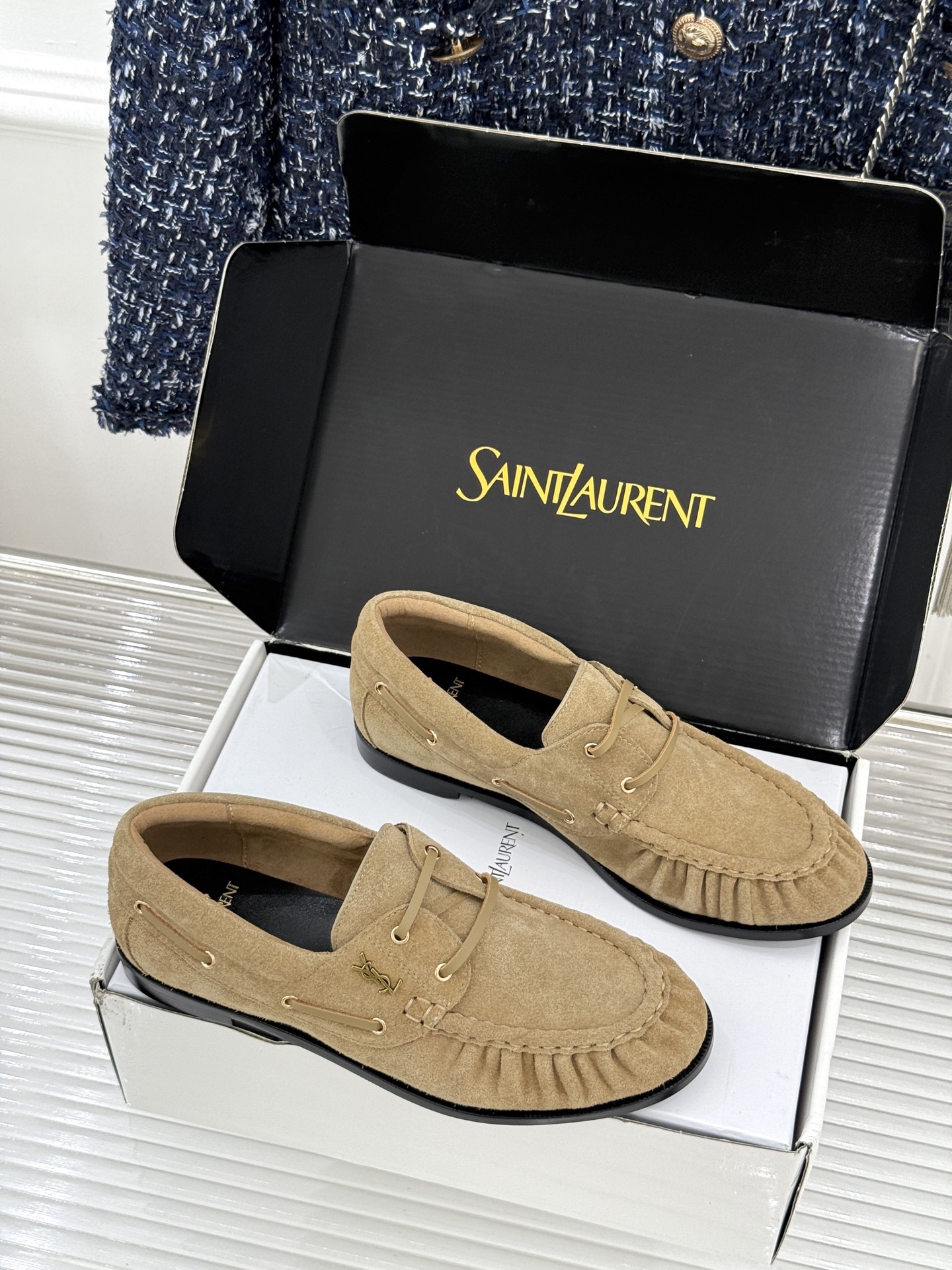 男码+40(配原版飞机盒) Saint Lauren*YSL圣罗兰26WF新品 YSL小logo乐福鞋 标志性的小log 男码+40(配原版飞机盒) Saint Lauren*YSL圣罗兰26WF新品 YSL小logo乐福鞋 标志性的小log