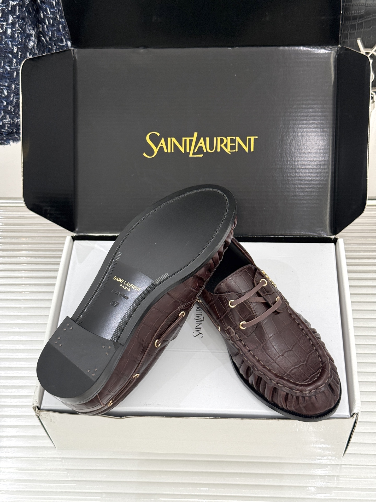 男码+40(配原版飞机盒) Saint Lauren*YSL圣罗兰26WF新品 YSL小logo乐福鞋 标志性的小log 男码+40(配原版飞机盒) Saint Lauren*YSL圣罗兰26WF新品 YSL小logo乐福鞋 标志性的小log